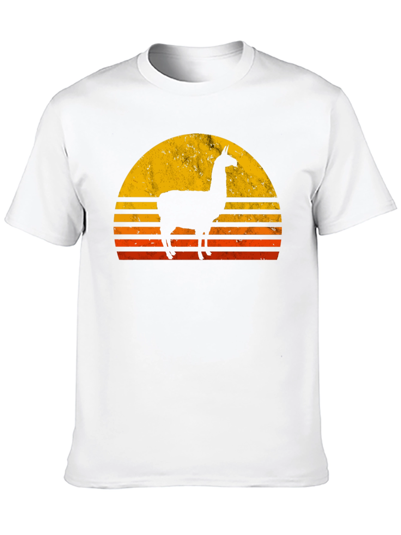 Black Llama Sunset Graphic T-Shirt - Retro Style view 10