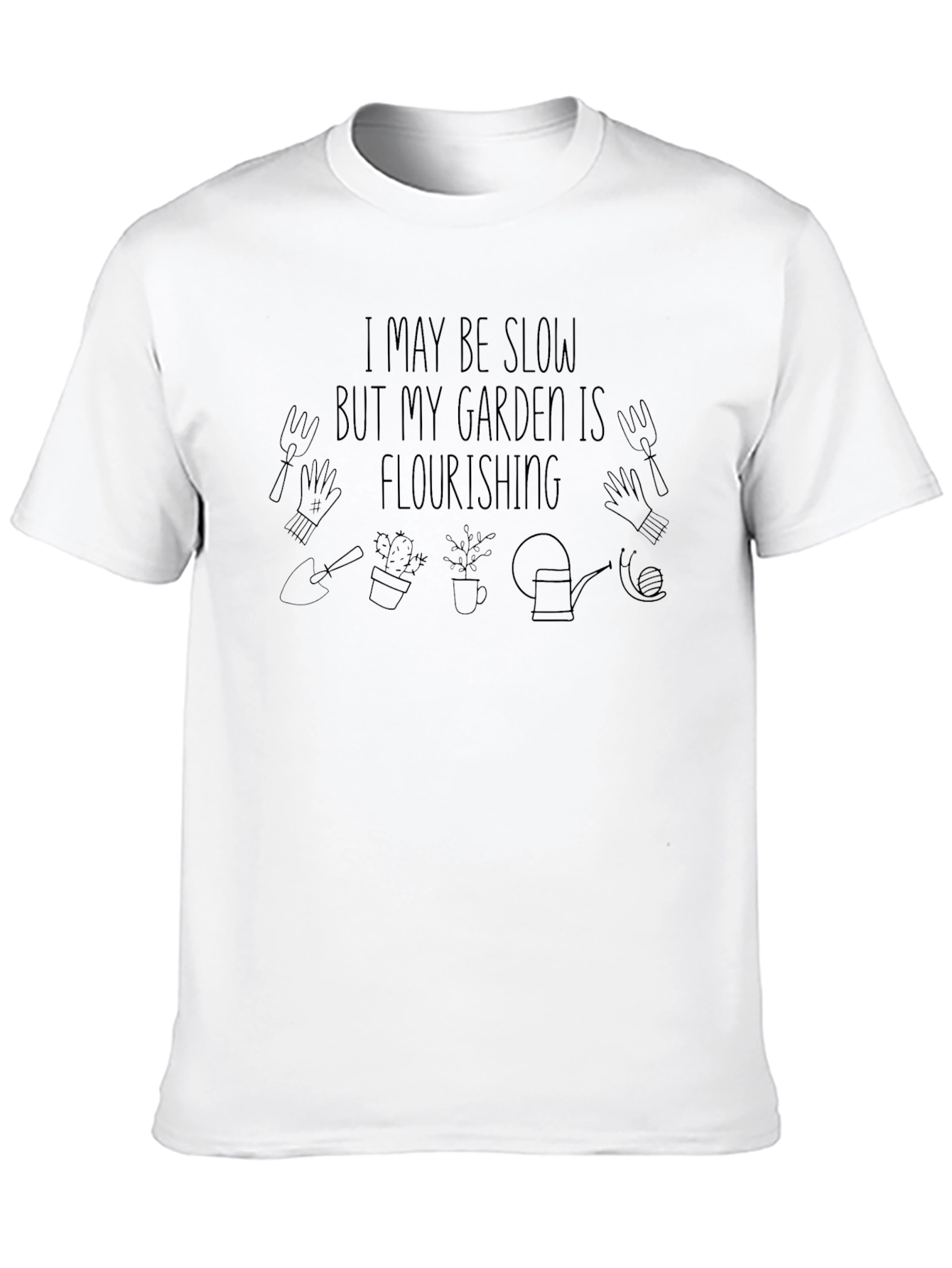 Black Gardener's Delight: I May Be Slow T-Shirt view 10