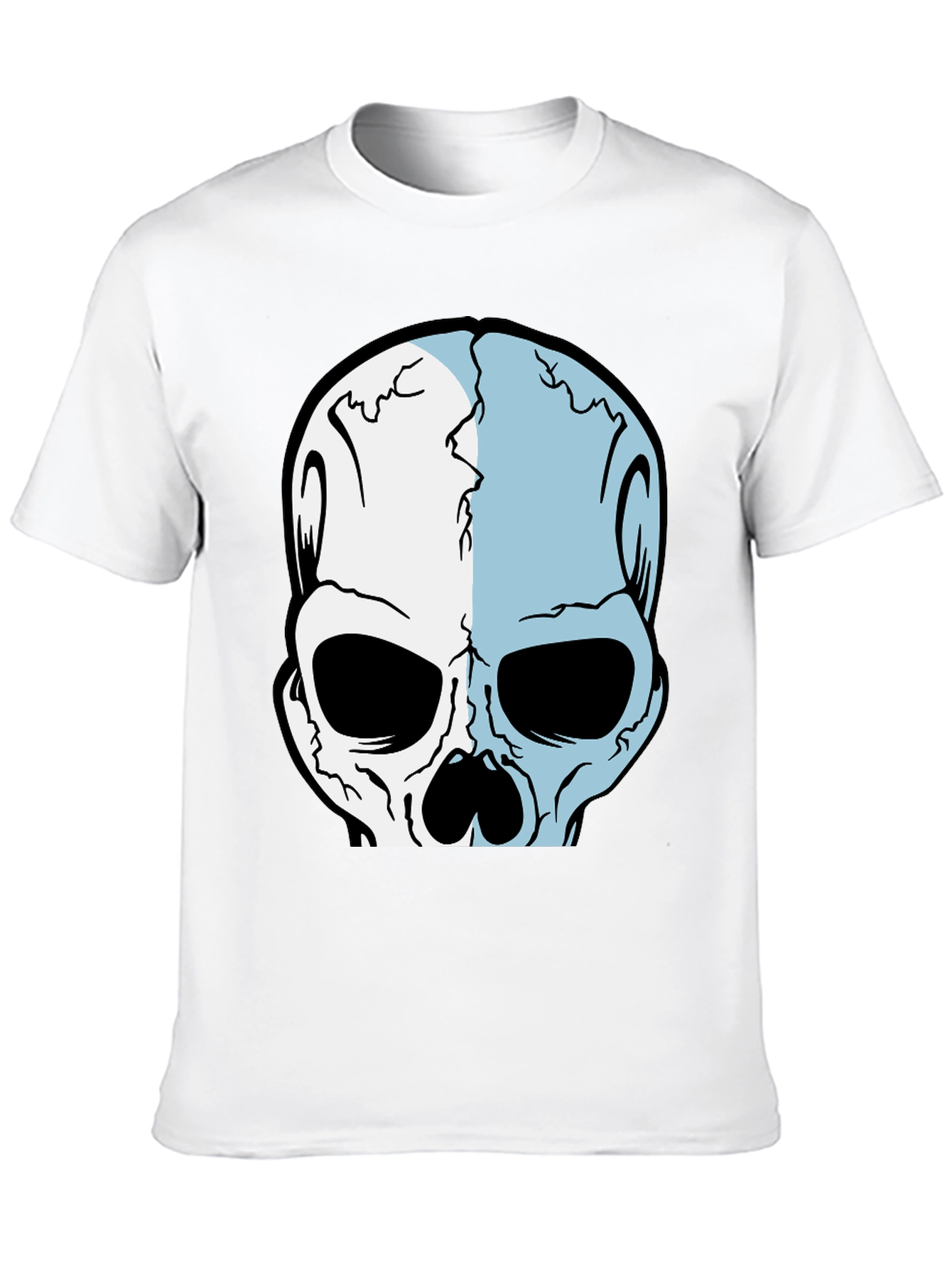 Black Skull Graphic Print Black T-Shirt view 10
