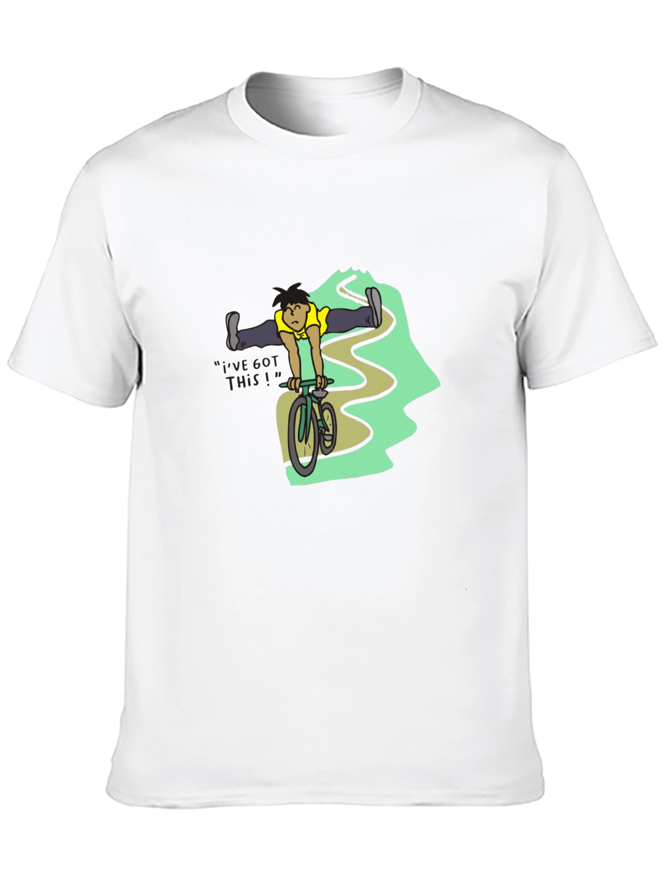 Black Black T-Shirt with Cyclist Graphic view 10