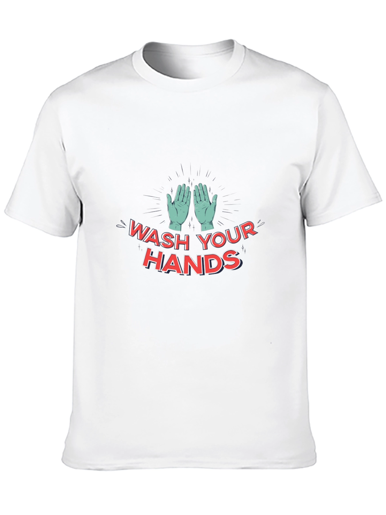 Black Wash Your Hands T-Shirt - Stay Safe and Stylish! view 10