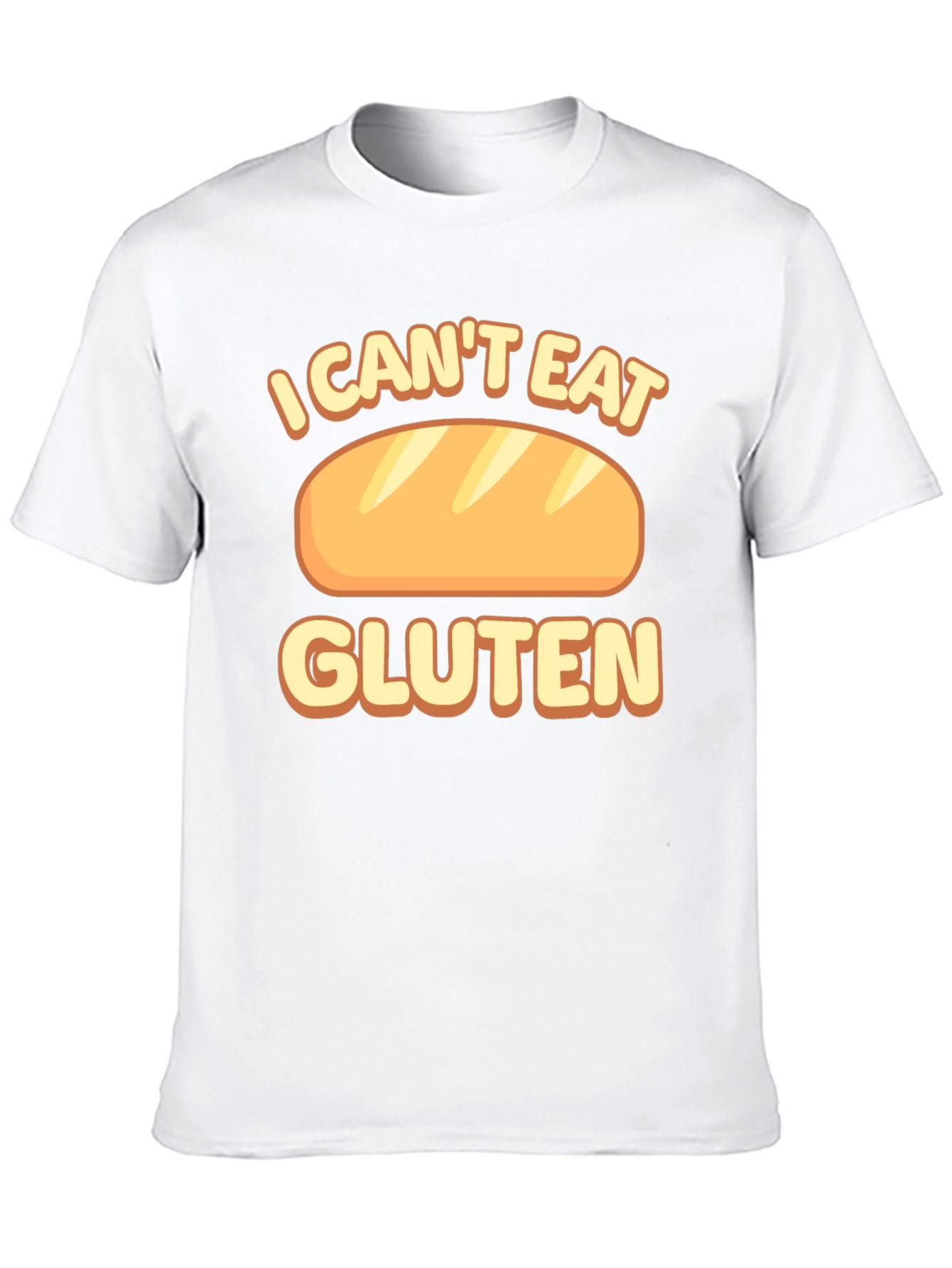 Black I Can't Eat Gluten T-Shirt Funny Food Allergy Tee view 10