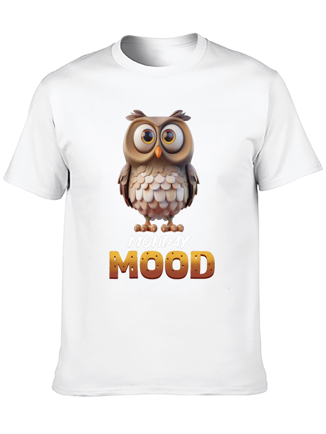Black Monday Mood Owl T-Shirt - Funny & Unique Design view 10