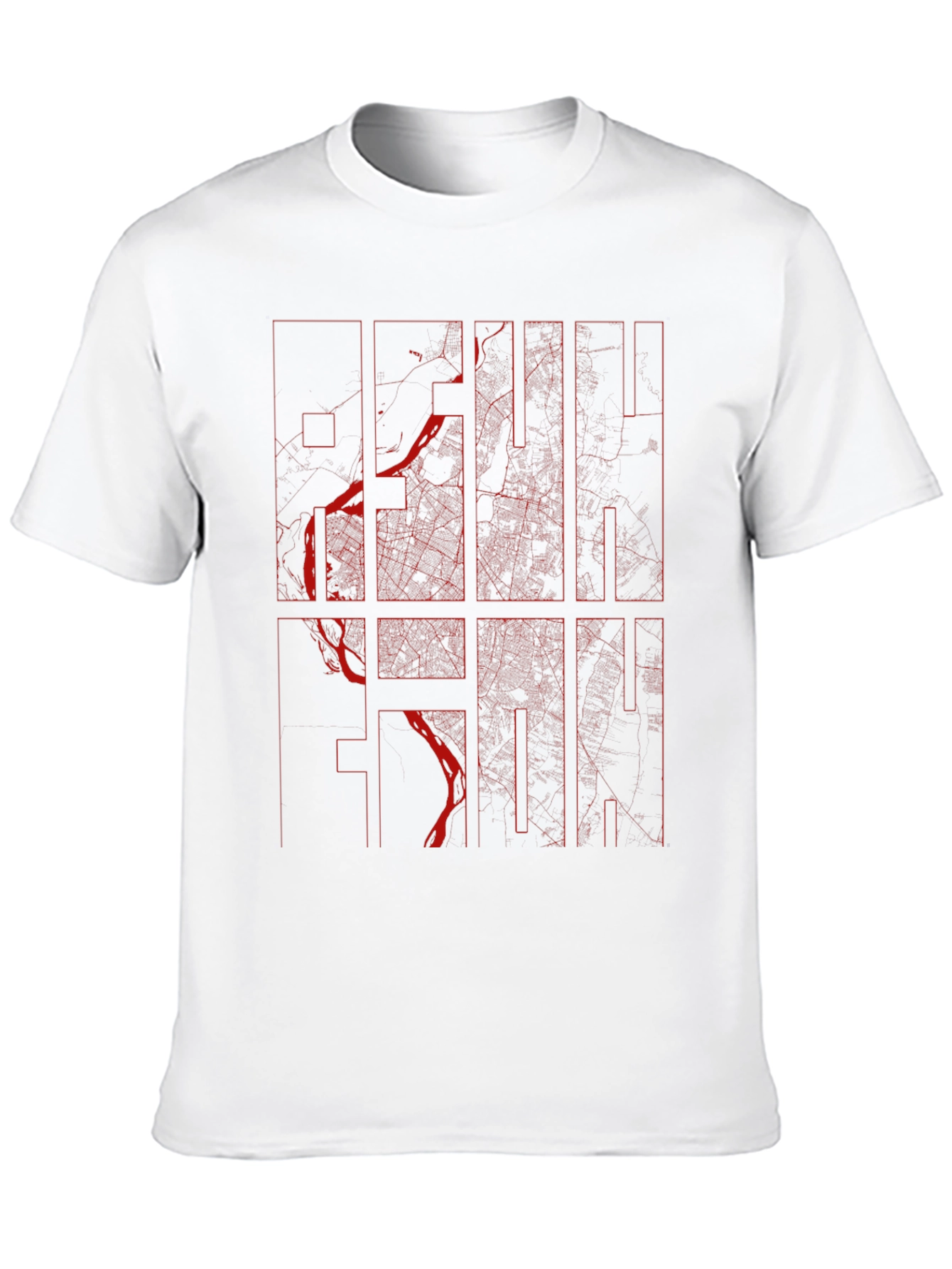 Black Hanoi City Map Graphic Tee - Stylish Urban Design view 10