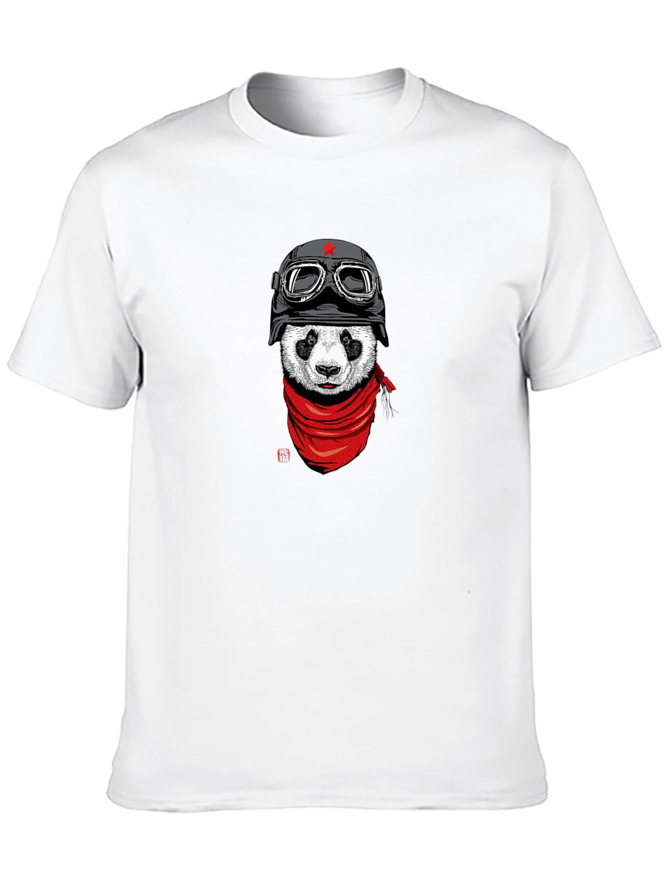 Black Panda Biker Graphic T-Shirt - Cool & Unique Design view 10