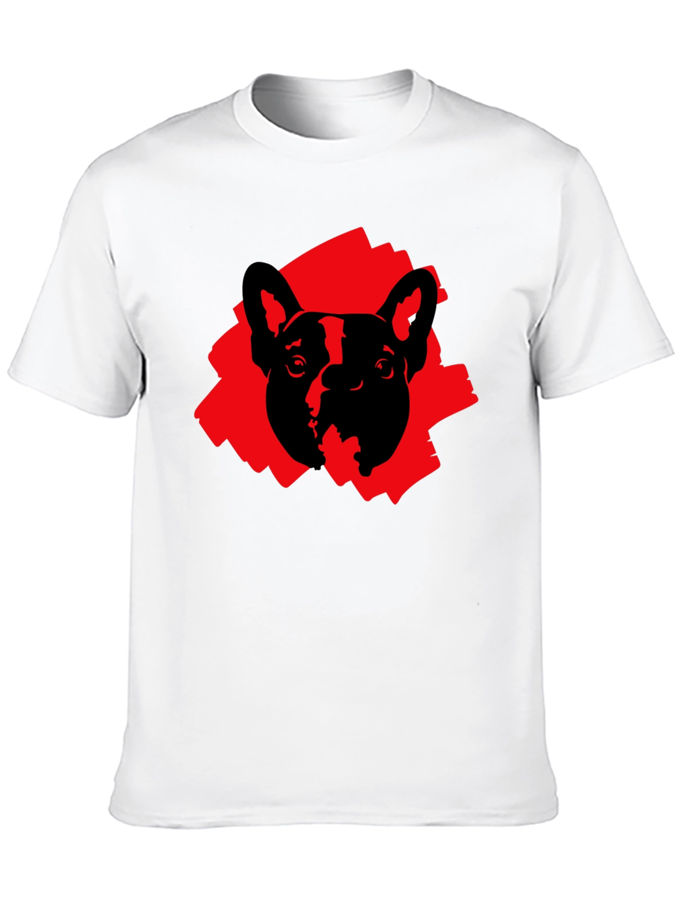 Black Dog Graphic Tee - Red Brushstroke Print view 10