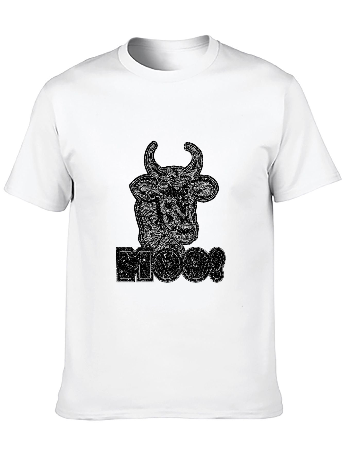 Black Moo! Cow Graphic Black T-Shirt view 10