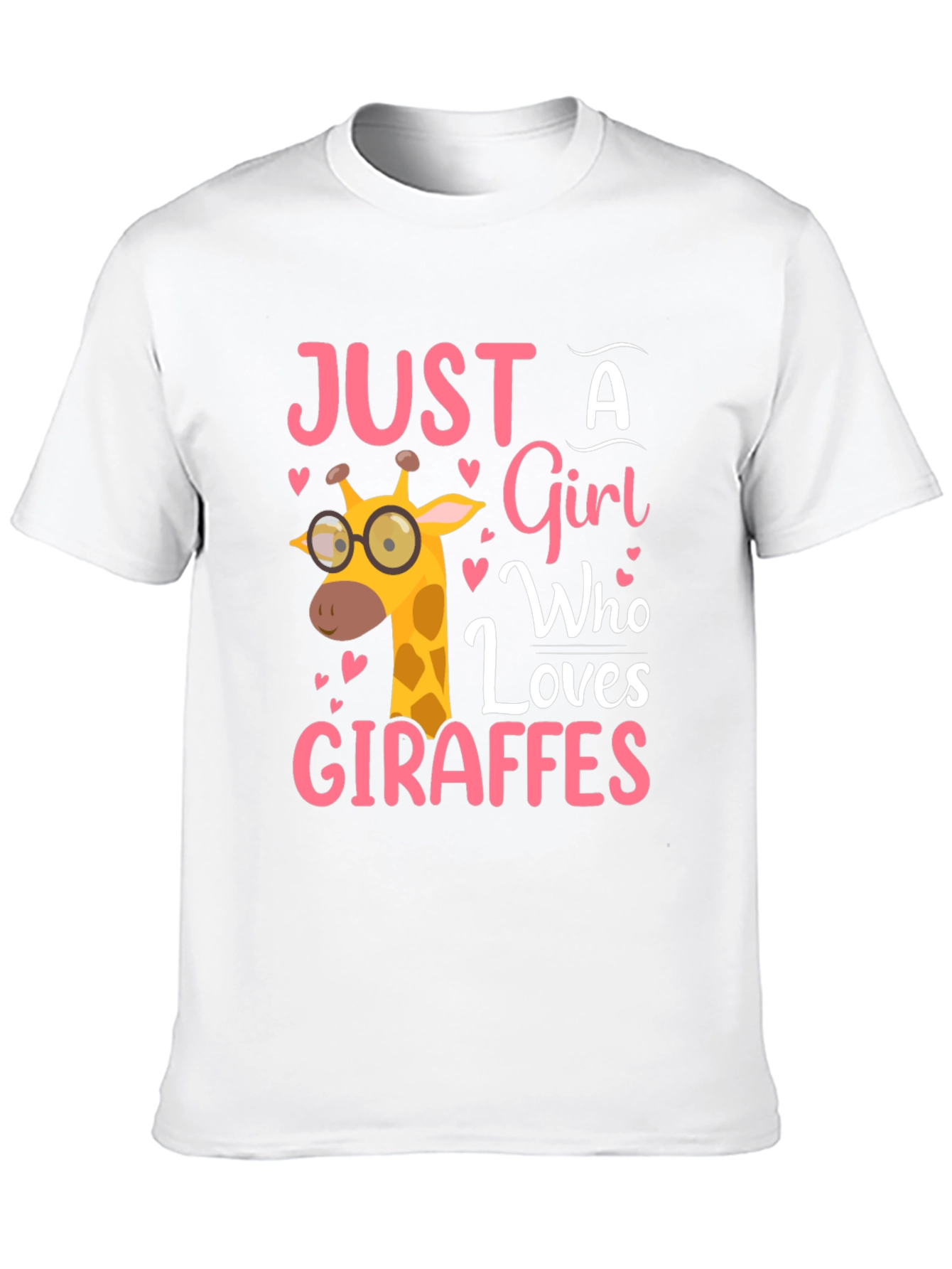 Black Just a Girl Who Loves Giraffes T-Shirt view 10