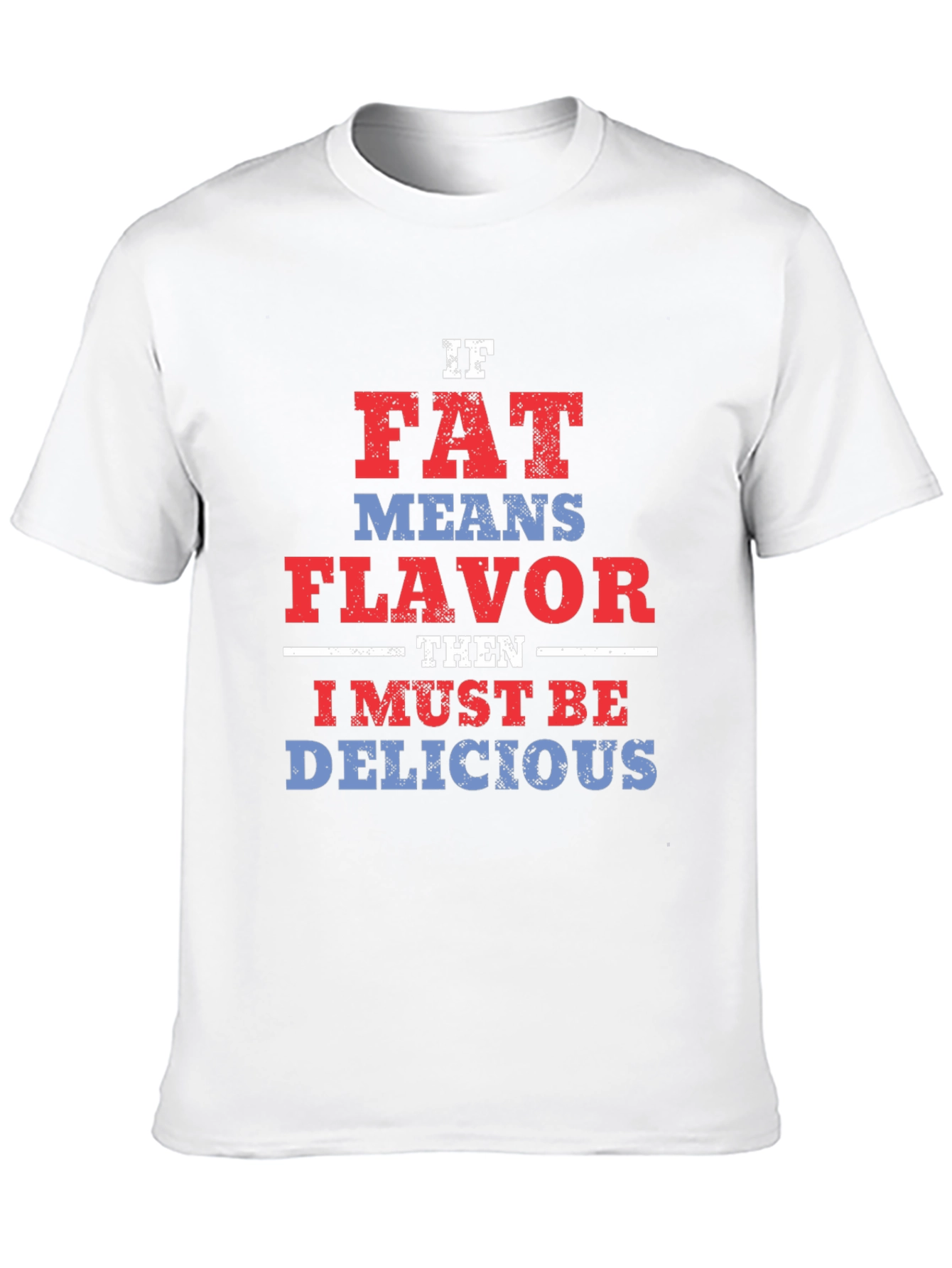 Black Funny 'Fat Means Flavor' Graphic T-Shirt view 10