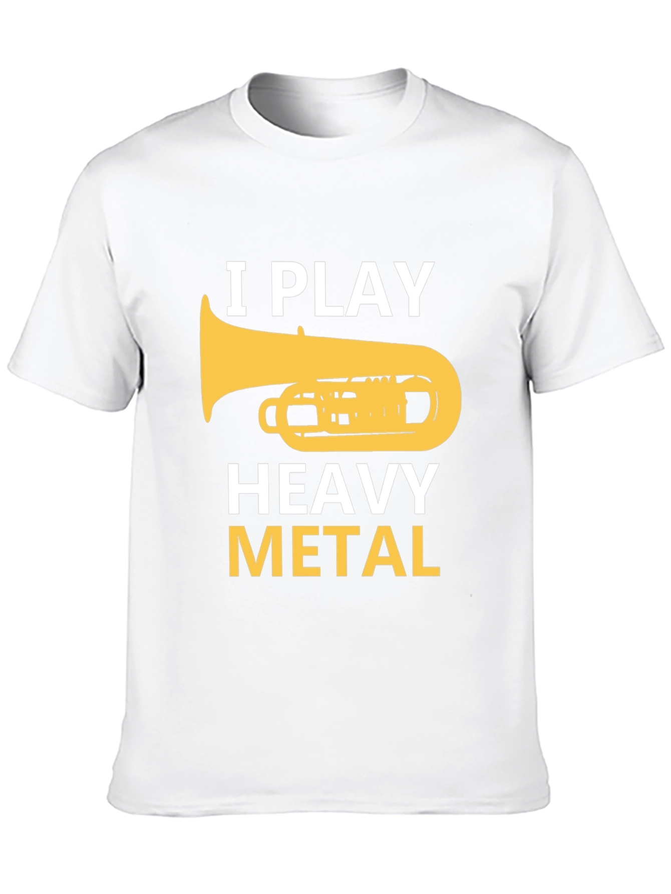 Black I Play Heavy Metal Tuba Musician Graphic Tee view 10