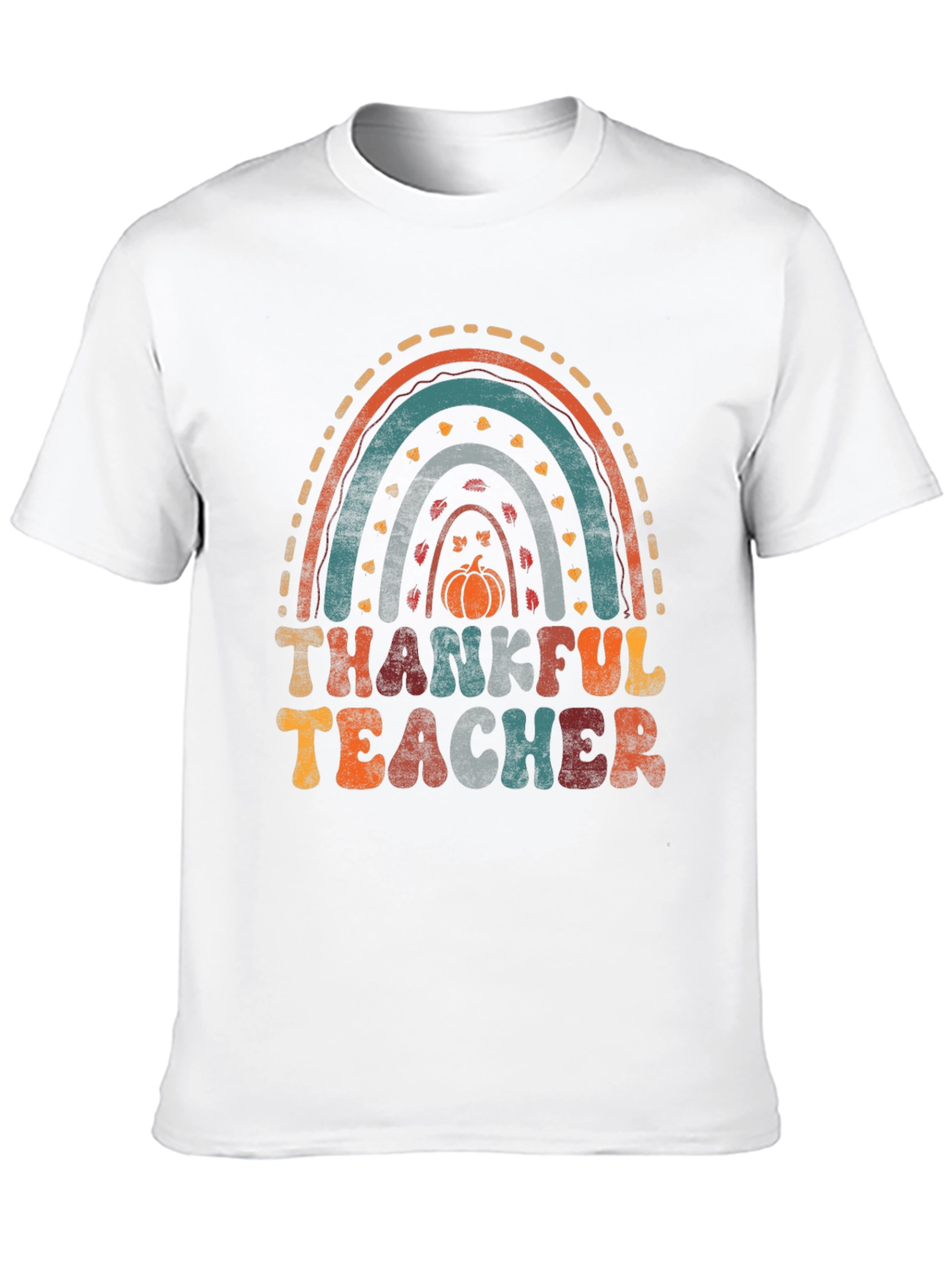 Black Thankful Teacher Rainbow T-Shirt view 10
