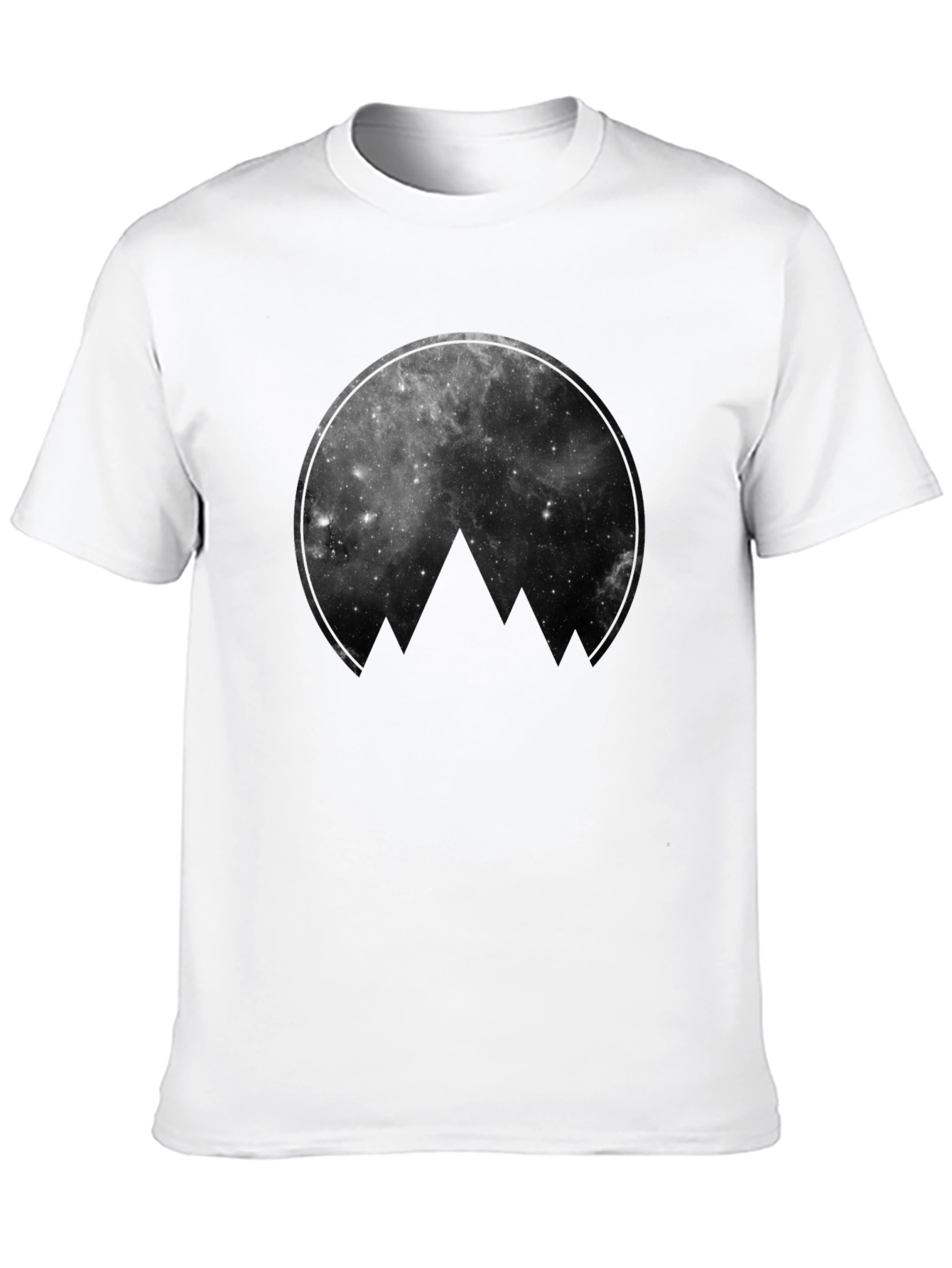 Black Cosmic Mountain Black Graphic Tee view 10