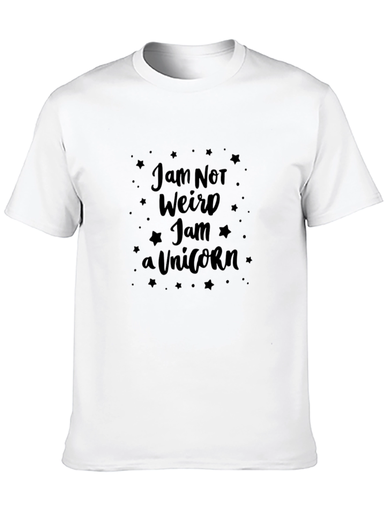 Black I am Not Weird I am a Unicorn Black Tee view 10