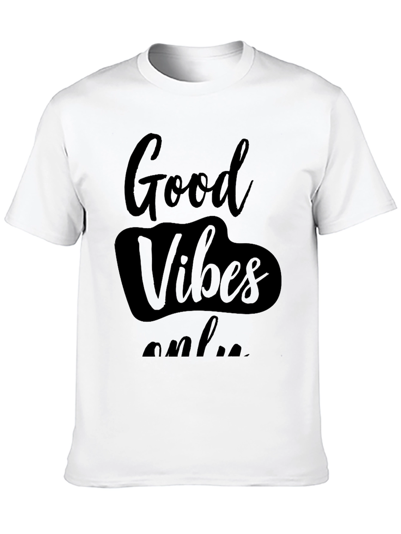 Black Good Vibes Only Black Graphic T-Shirt view 10