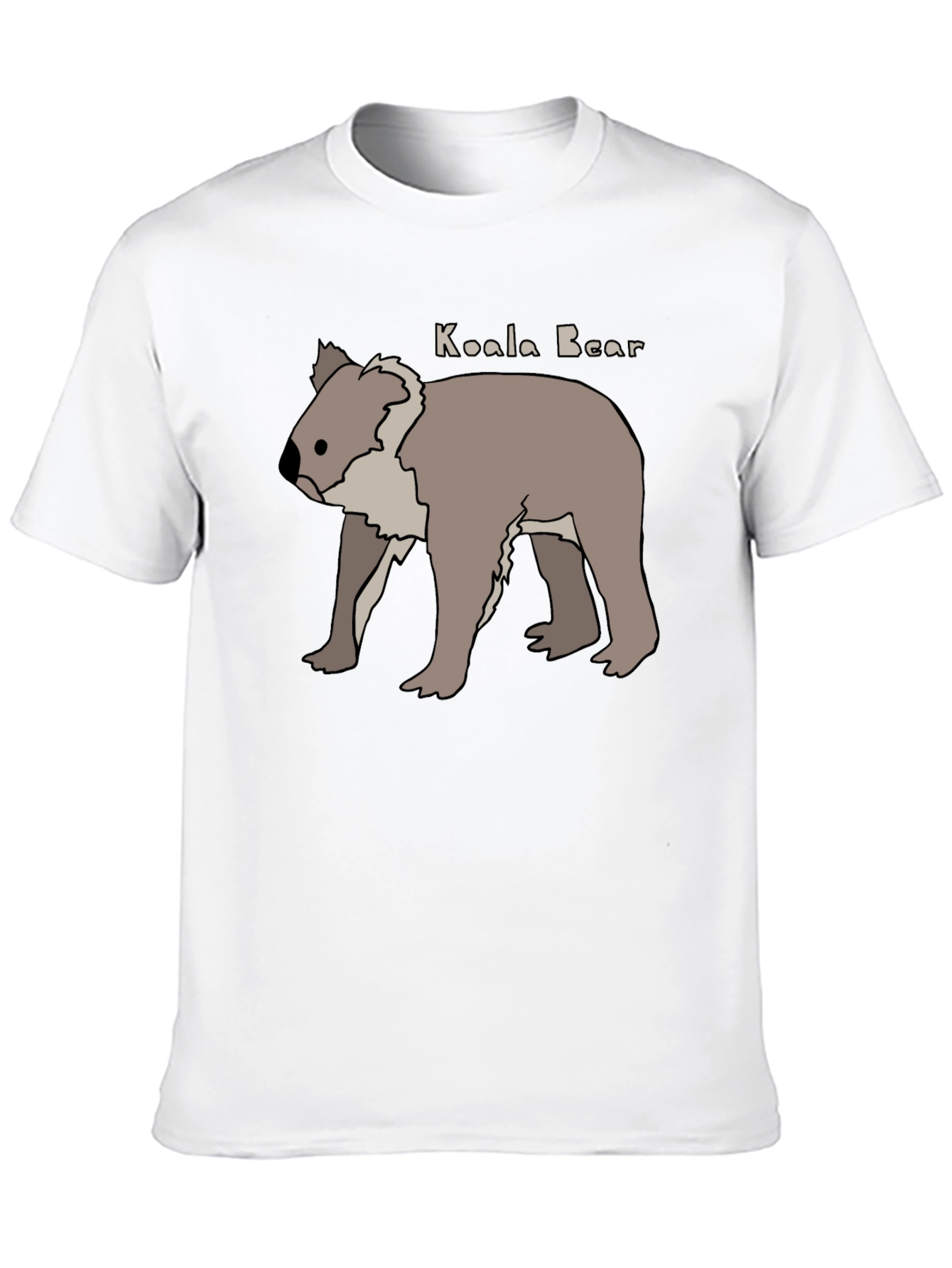 Black Koala Bear Graphic Print Tee - Casual Style view 10