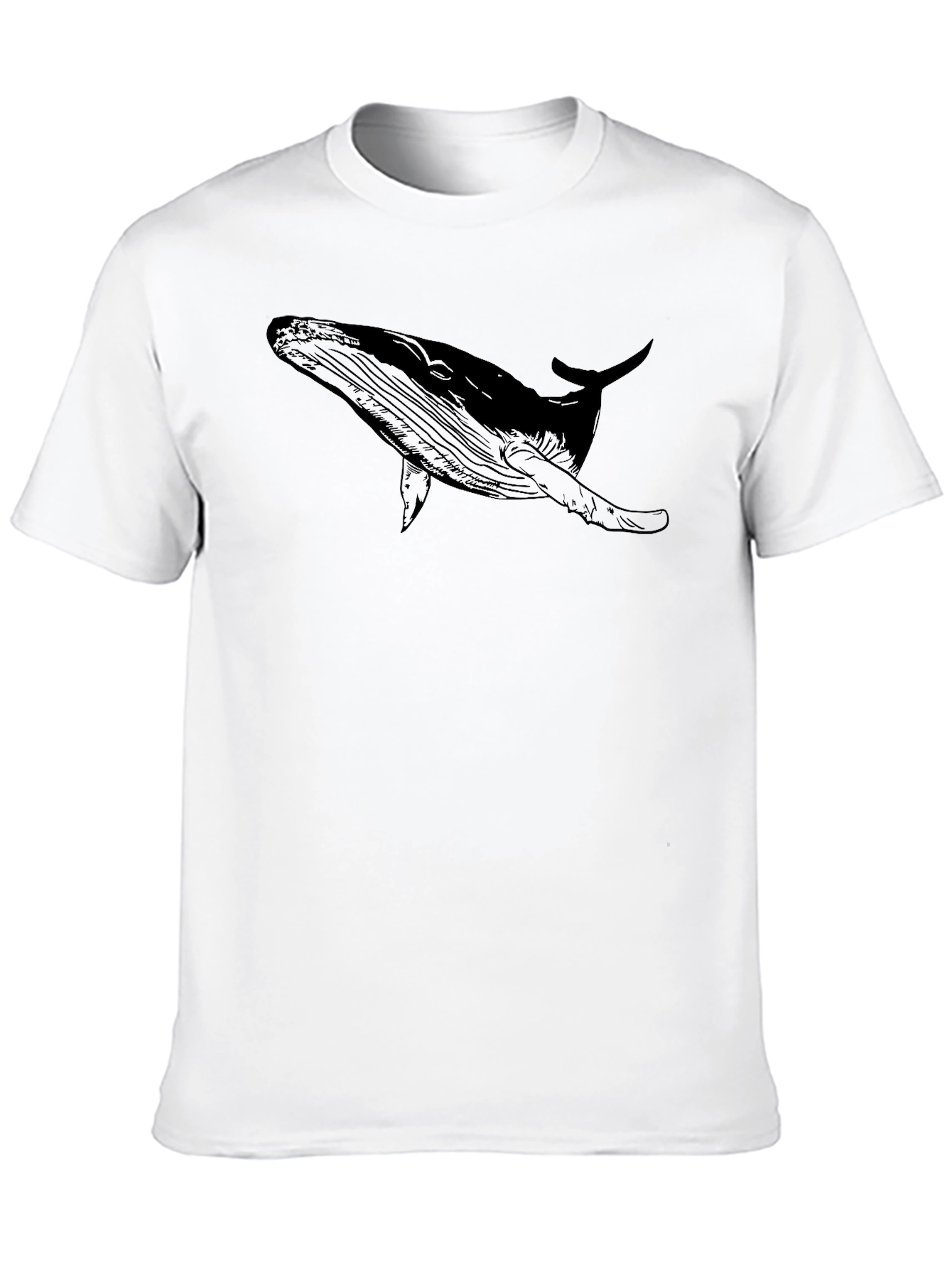 Black Whale Graphic Tee - Black Cotton Blend view 10