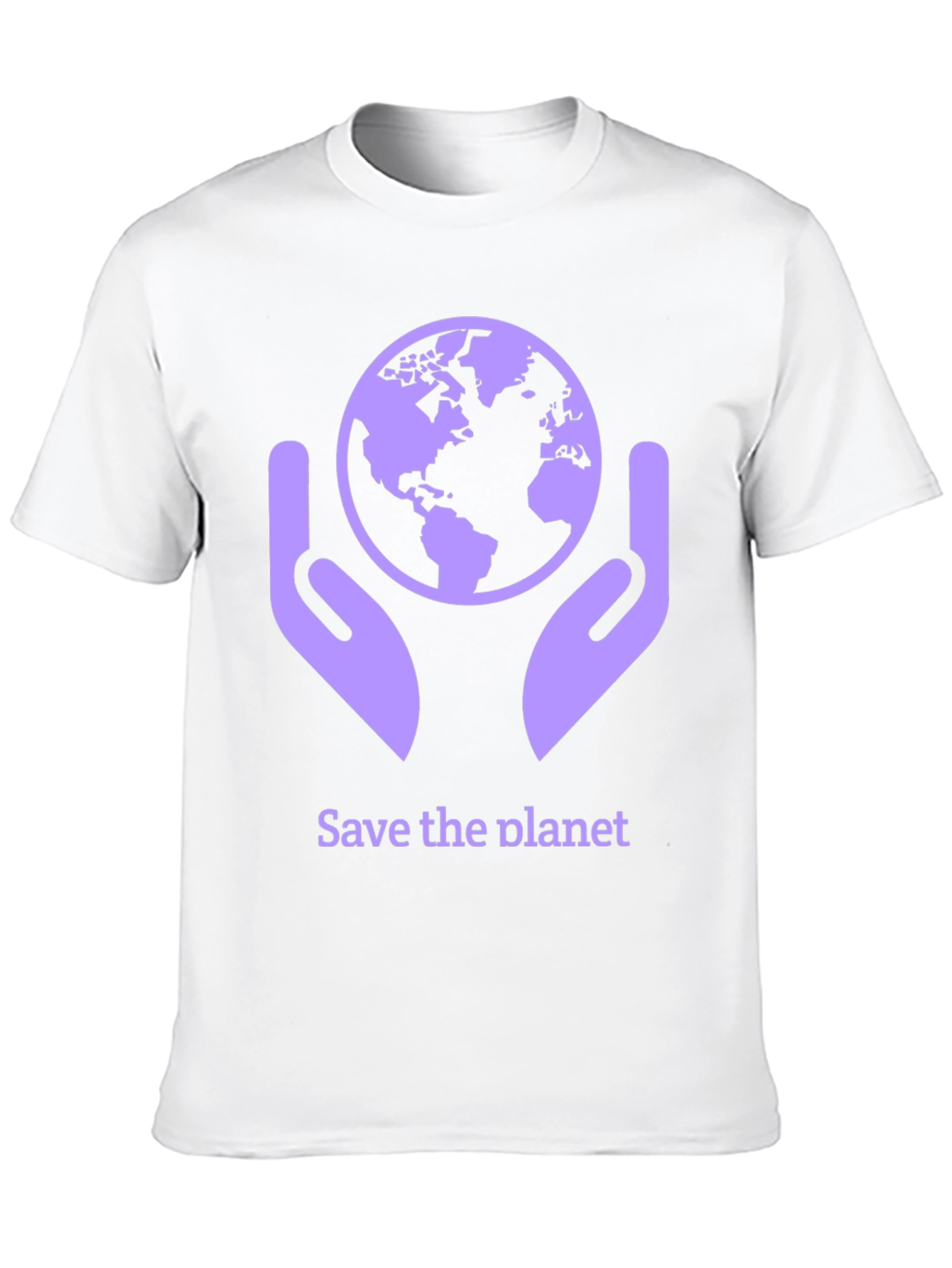 Black Save the Planet T-Shirt - Earth in Hands Graphic Tee view 10
