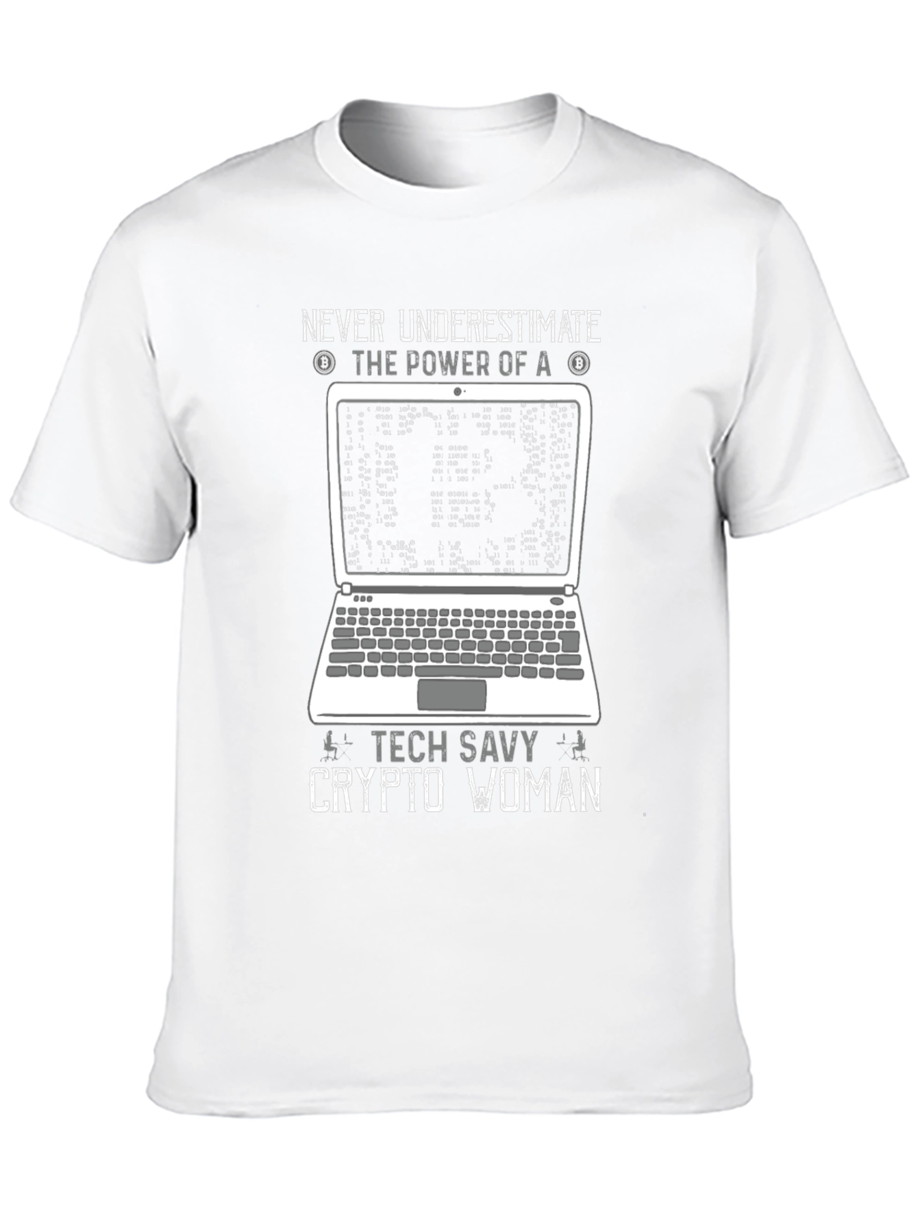 Black Tech Savvy Crypto Woman T-Shirt view 10