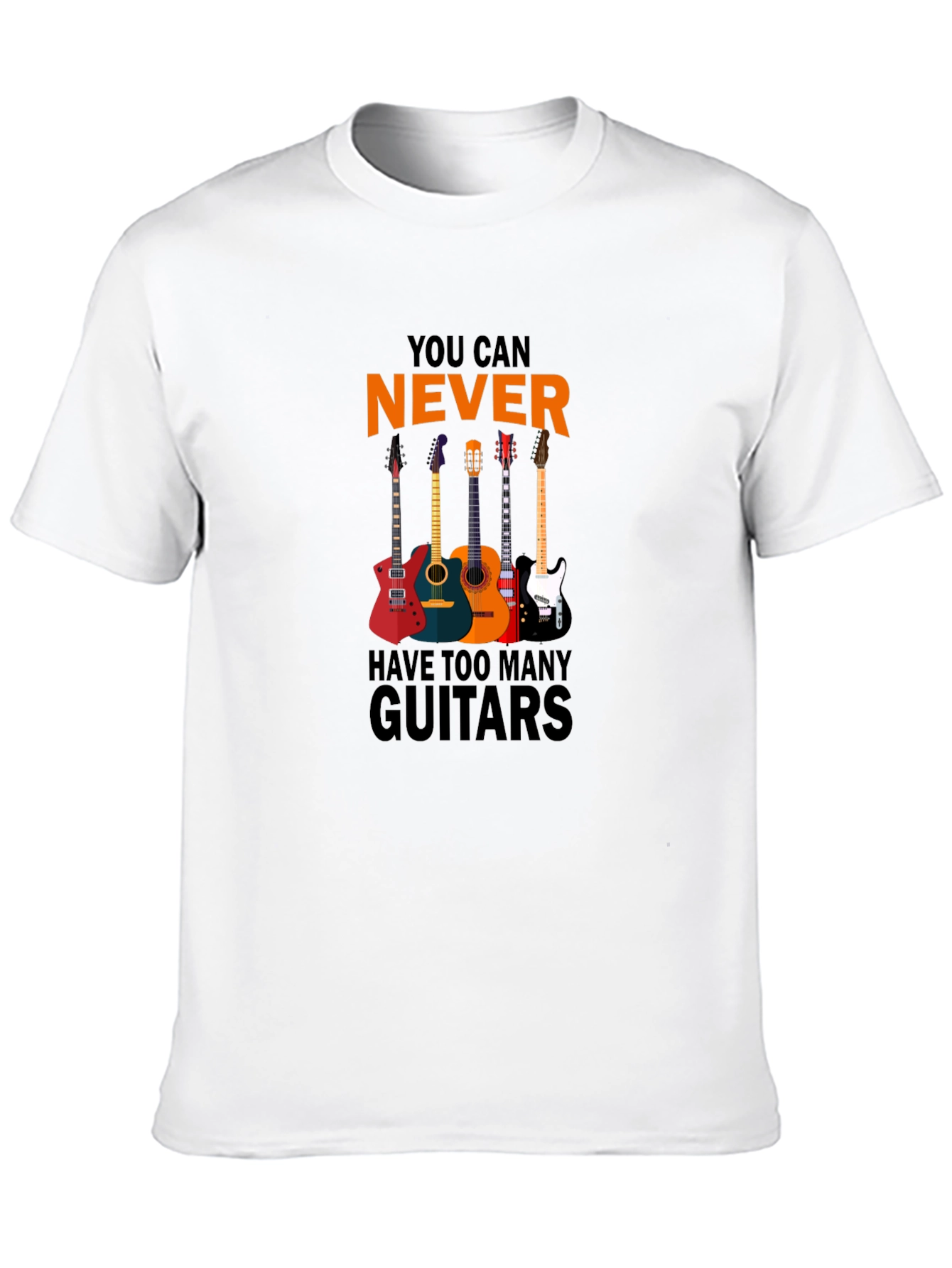 Black Guitar Lover T-Shirt: You Can Never Have Too Many view 10