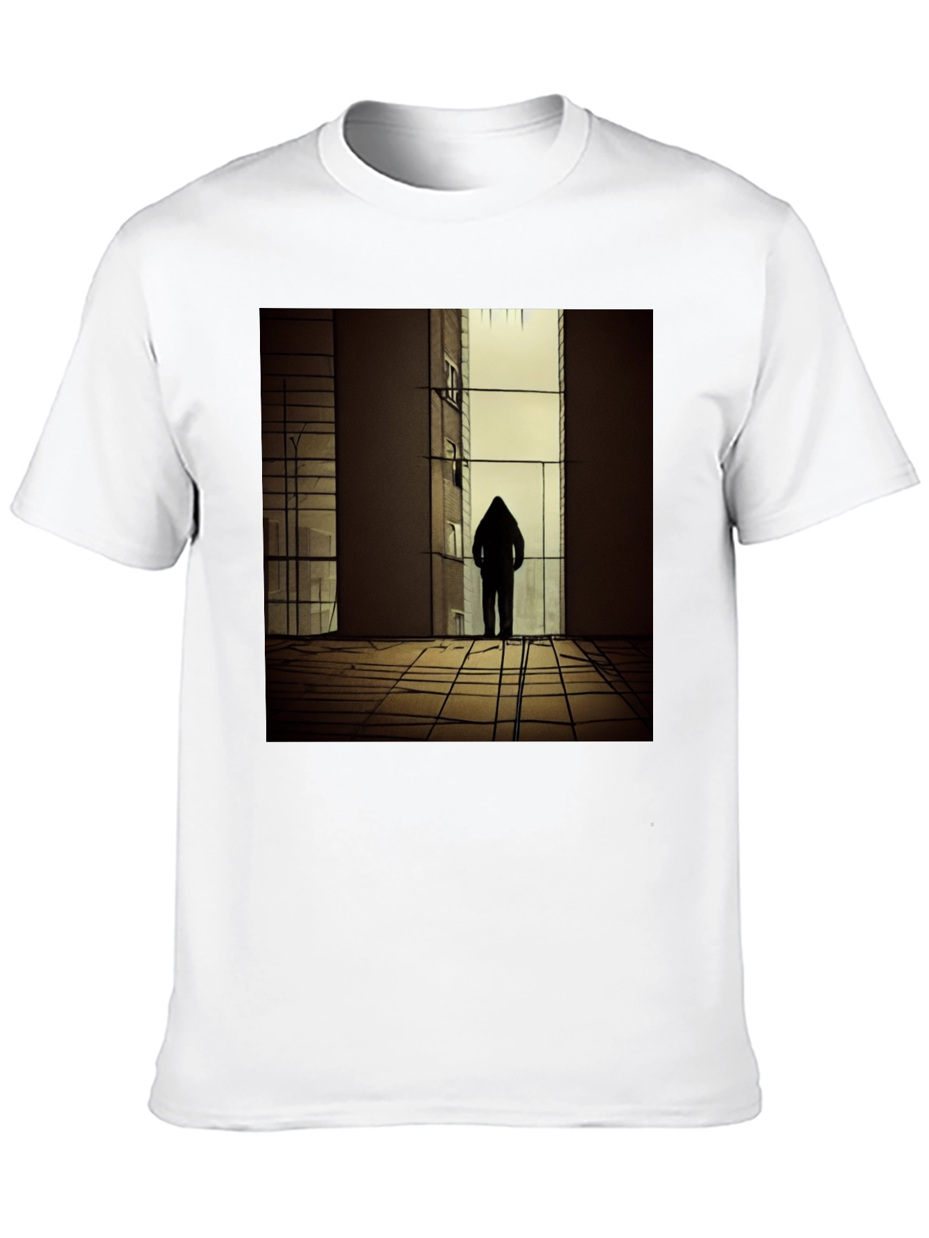 Black Urban Silhouette Black T-Shirt view 10