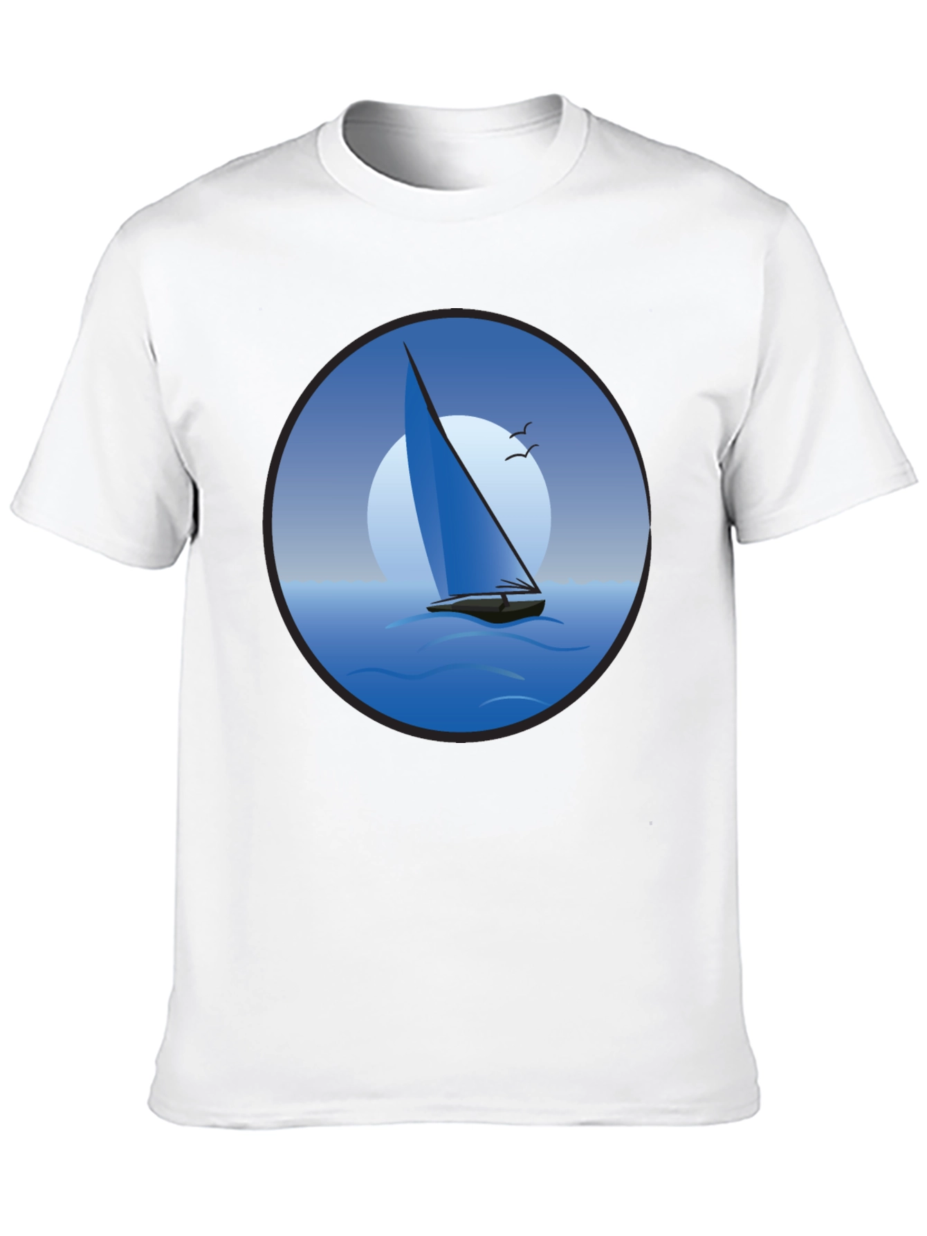 Black Sailboat Graphic Black T-Shirt view 10