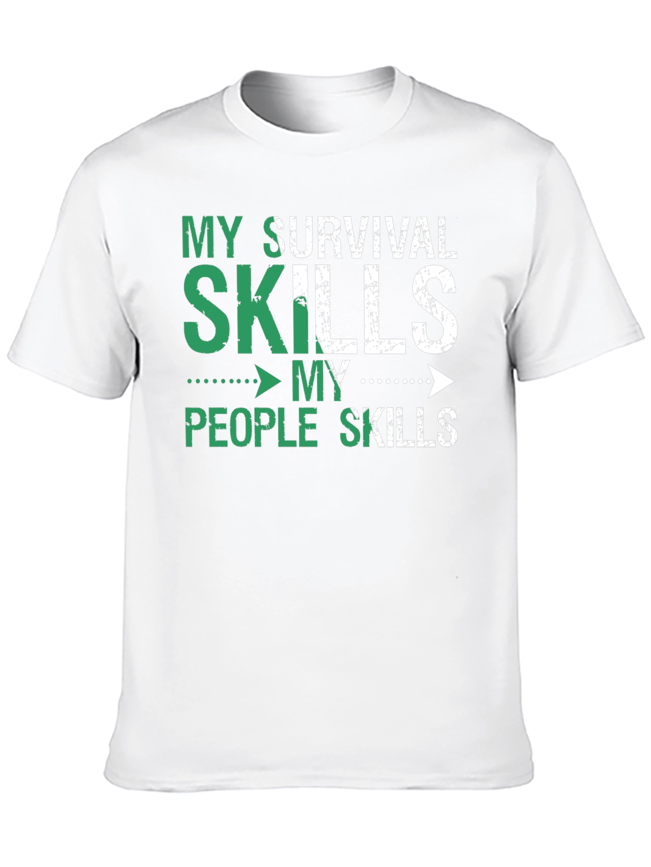 Black Survival Skills T-Shirt - Humorous Graphic Tee view 10