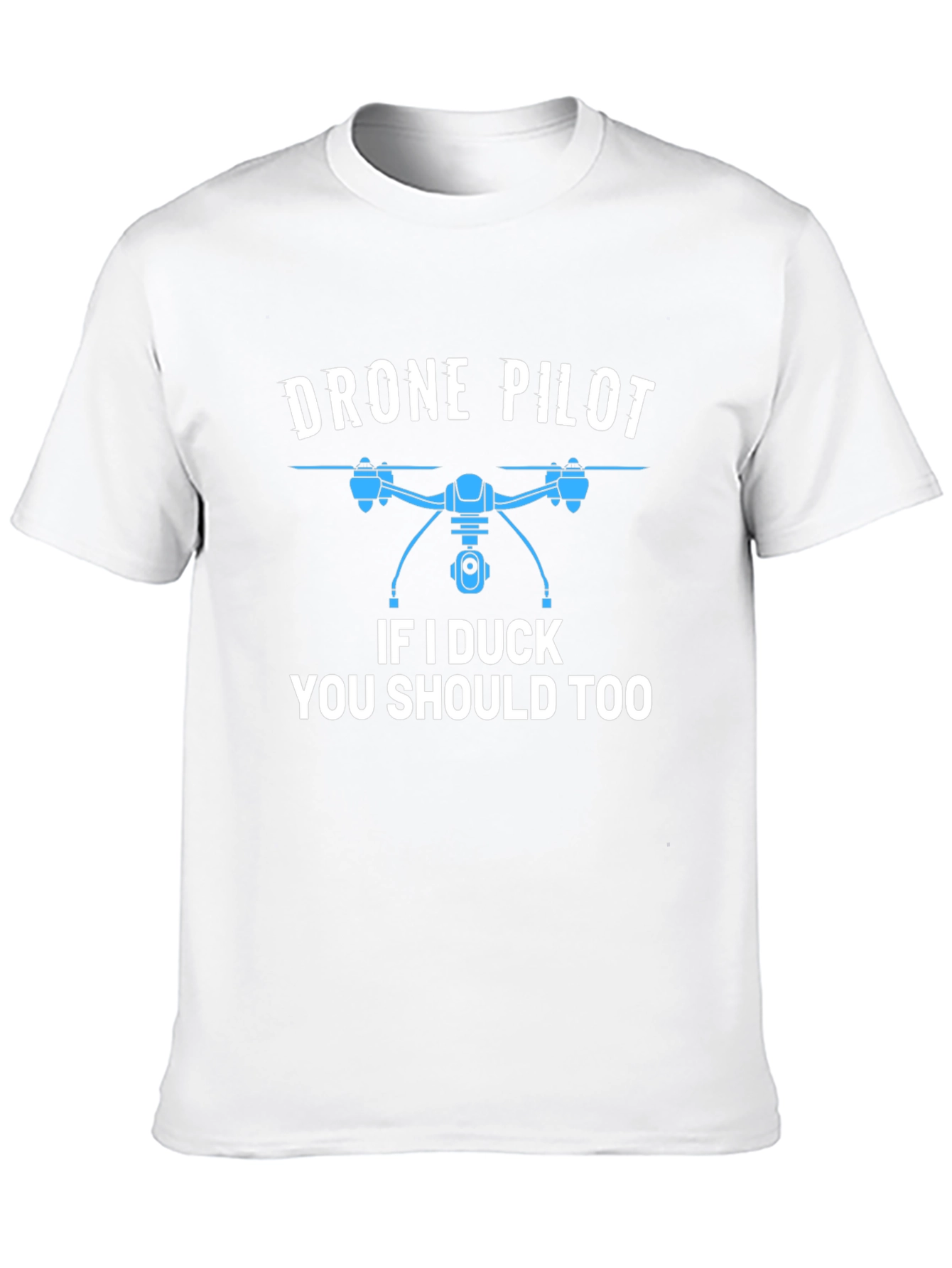 Black Drone Pilot Graphic T-Shirt - If I Duck You Should Too! view 10