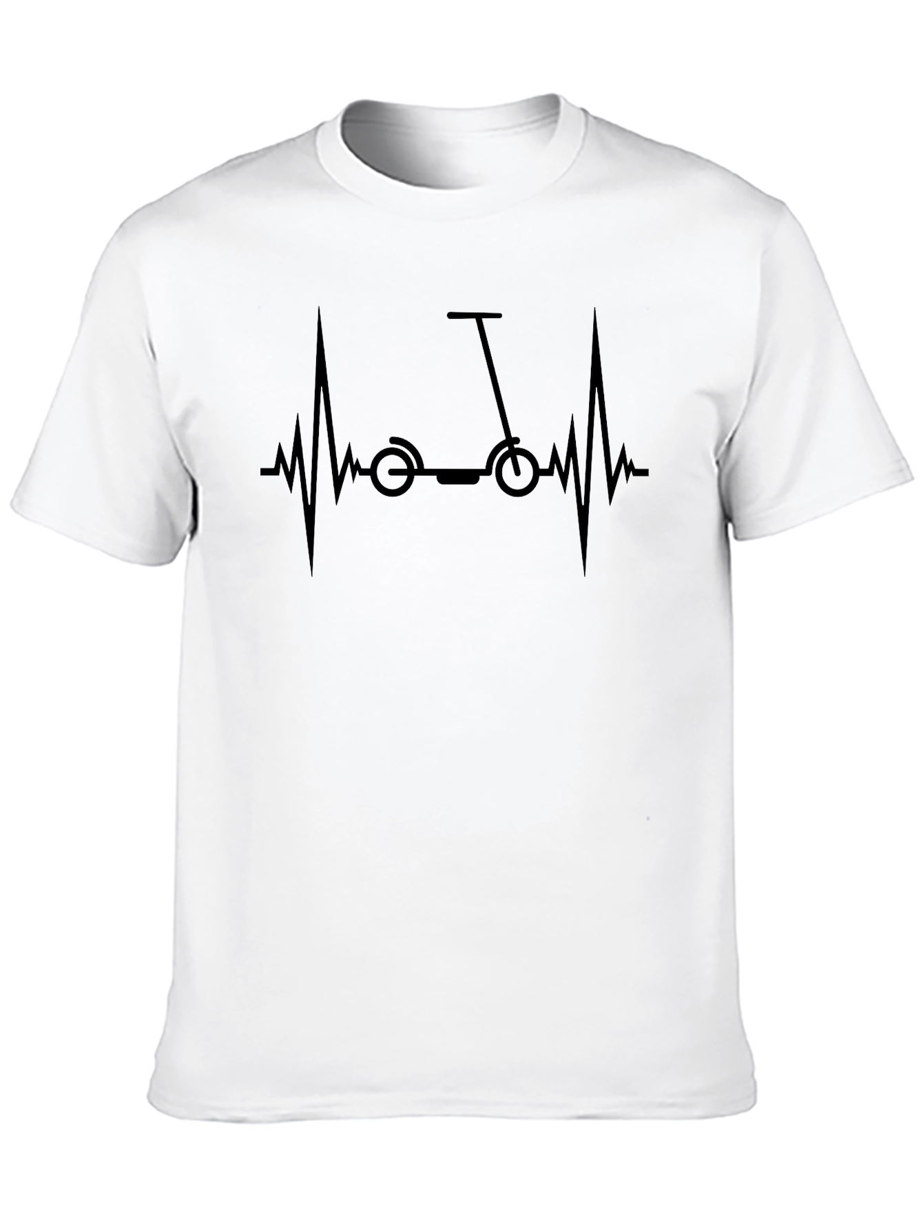 Black Scooter Heartbeat T-Shirt - Ride On! view 10