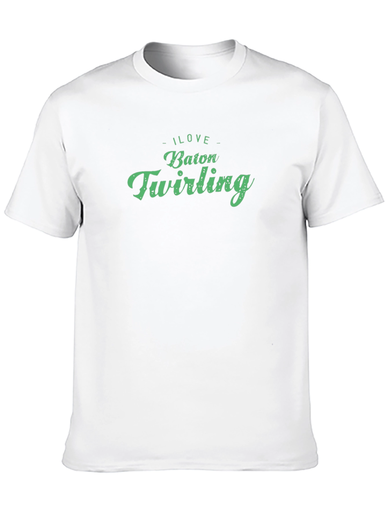 Black I Love Baton Twirling Graphic T-Shirt view 10