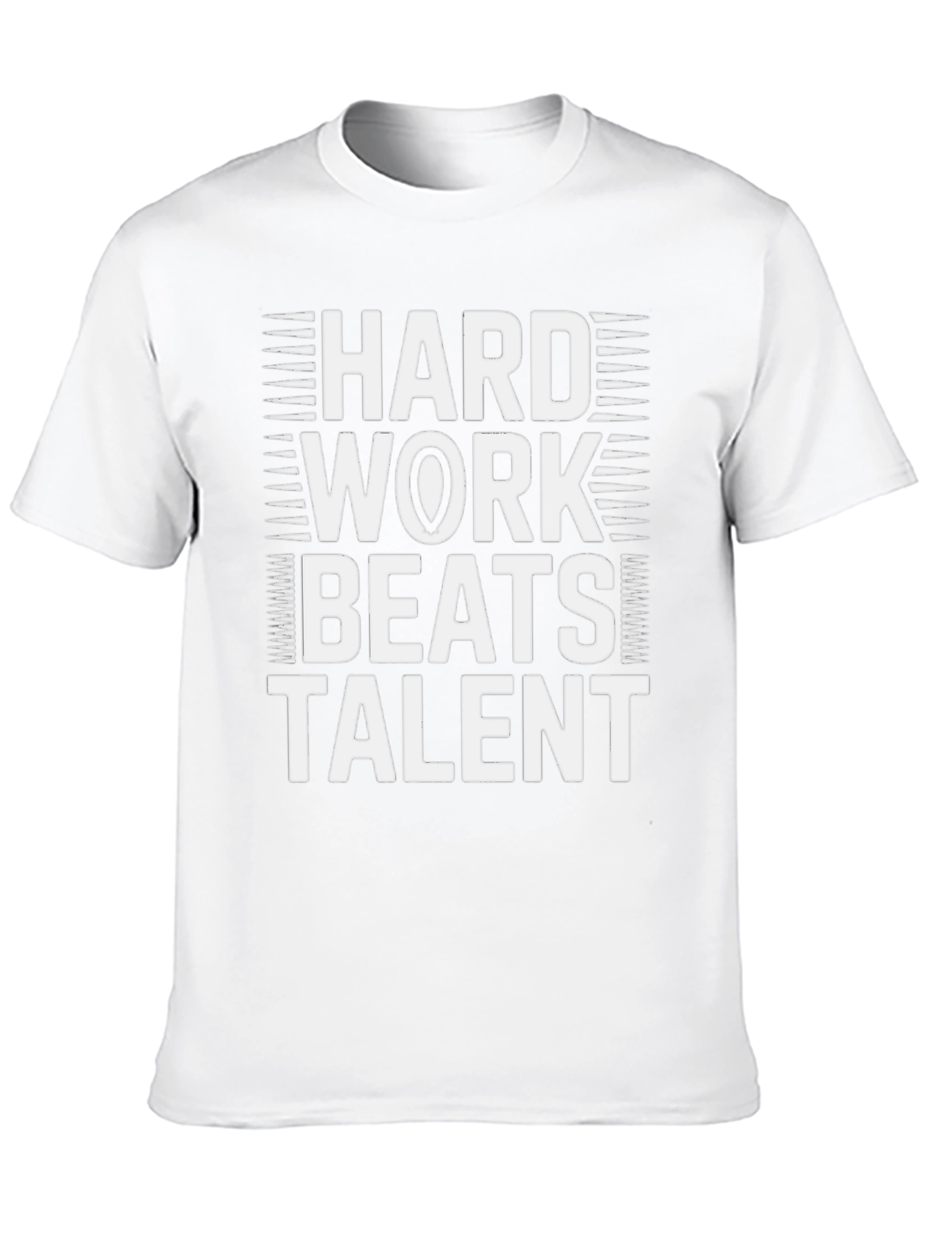 Black Hard Work Beats Talent Graphic T-Shirt view 10