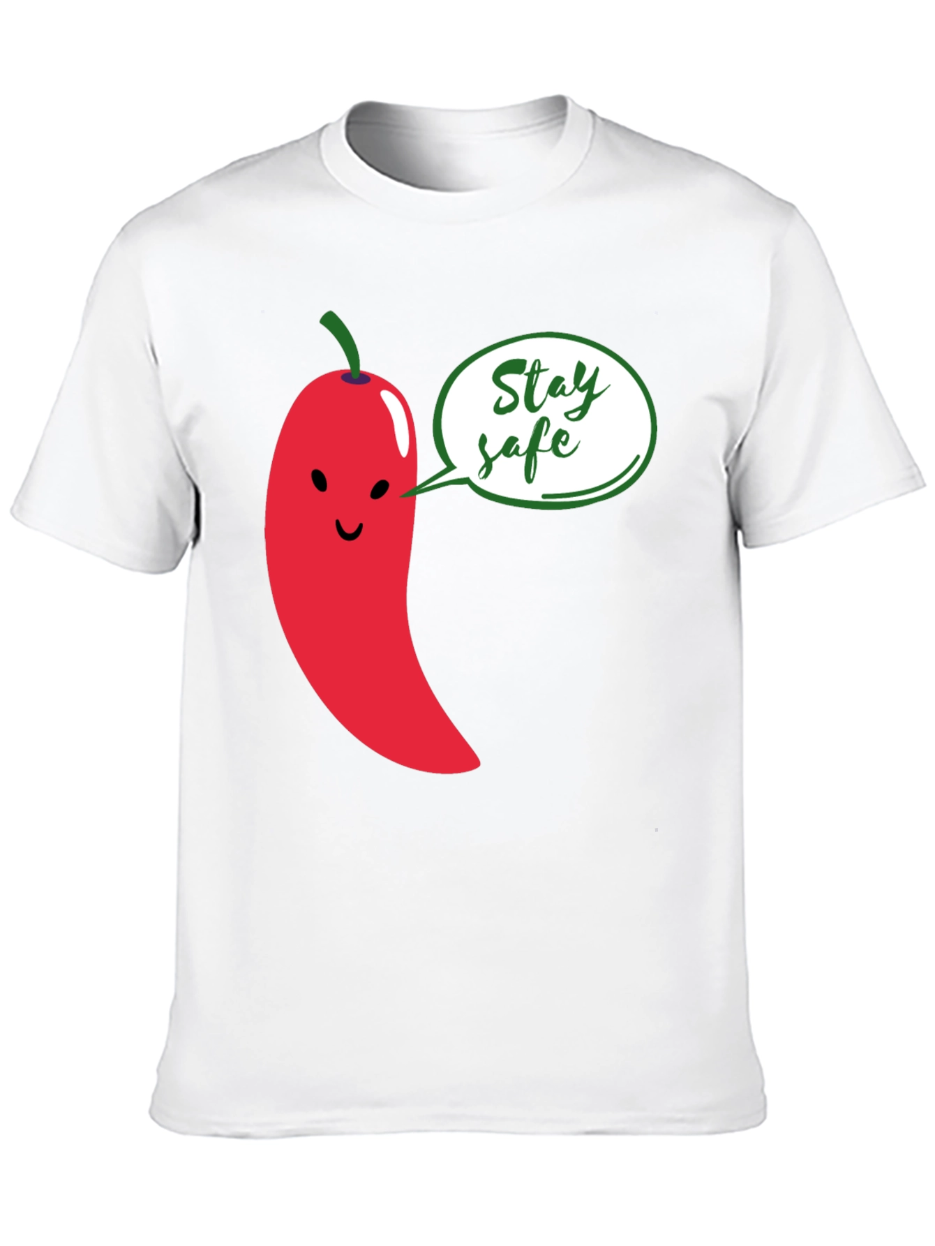 Black Stay Safe Pepper Graphic Tee - Unisex Black T-Shirt view 10