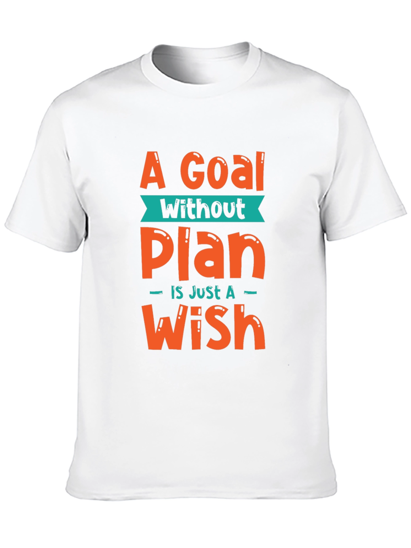 Black Goal Without a Plan Graphic Tee - Motivational T-Shirt view 10