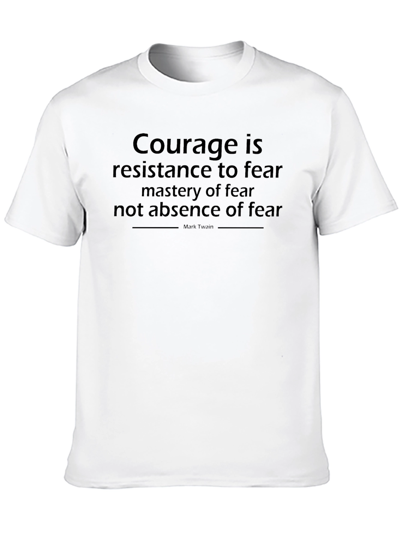 Black Courage Quote Black T-Shirt view 10