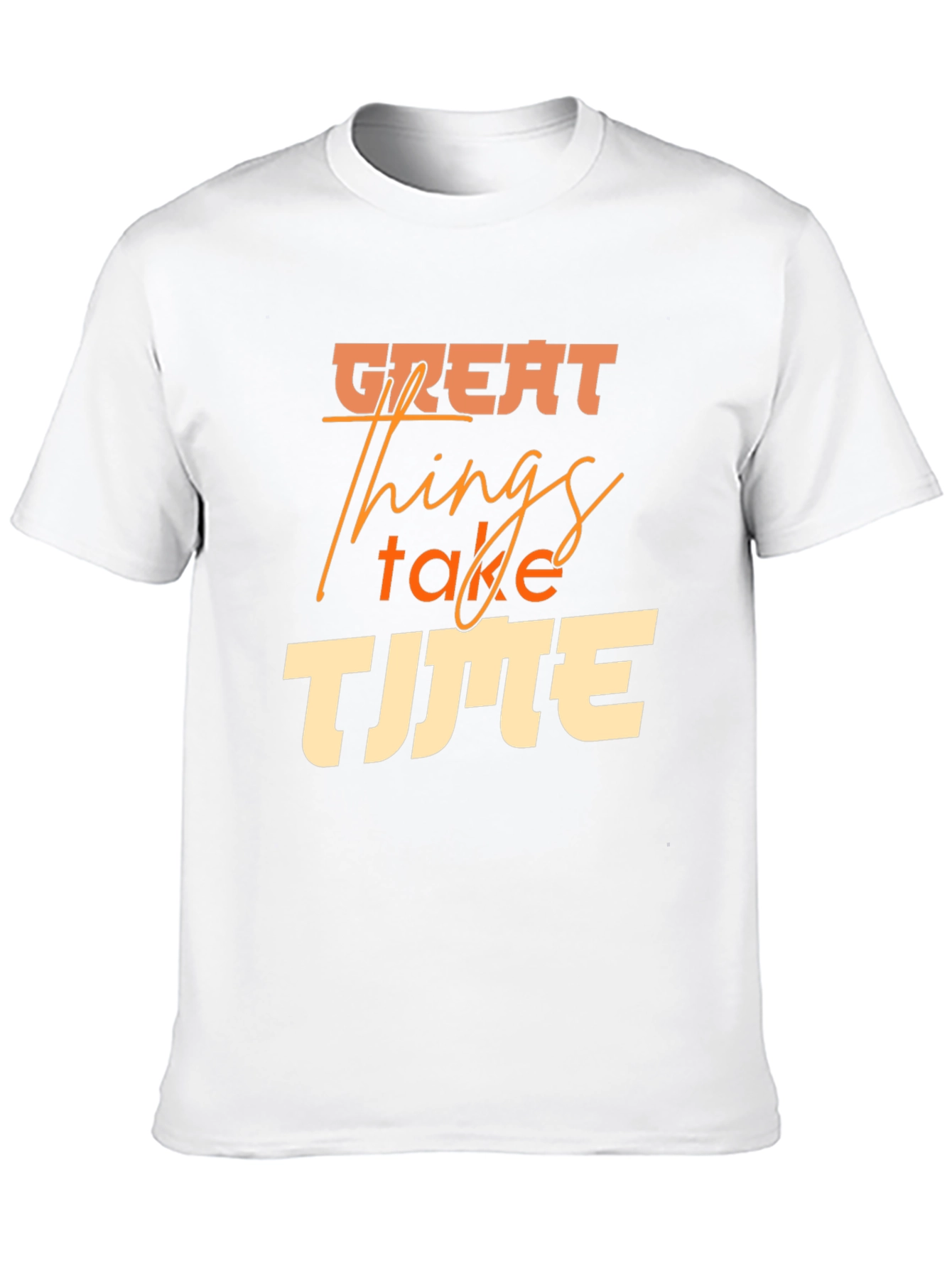 Black Great Things Take Time Black Graphic Tee view 10