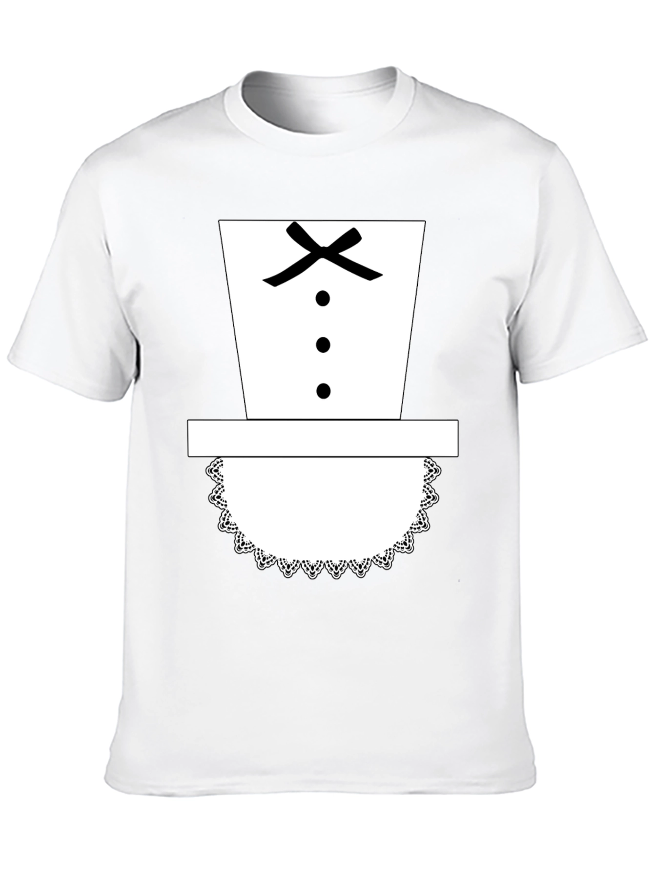 Black Maid Costume Graphic Tee - Novelty Apparel view 10