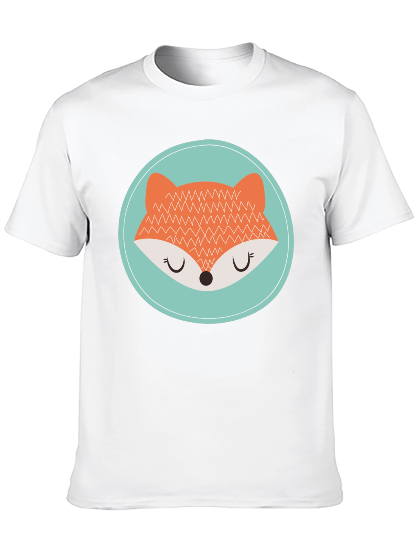 Black Cute Fox Graphic Tee - Unisex Black T-Shirt view 10