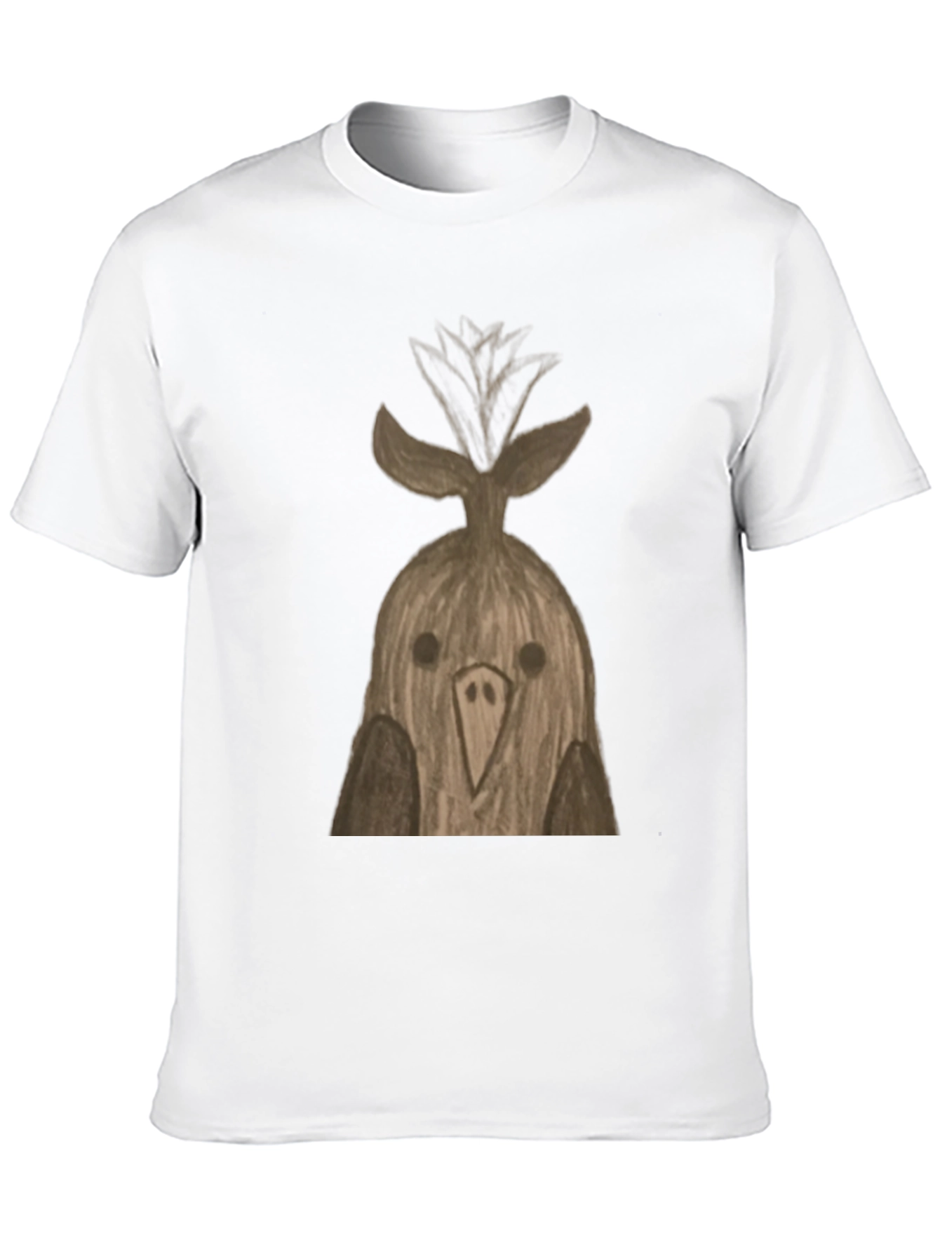 Black Quirky Bird T-Shirt - Unique Hand-Drawn Design view 10