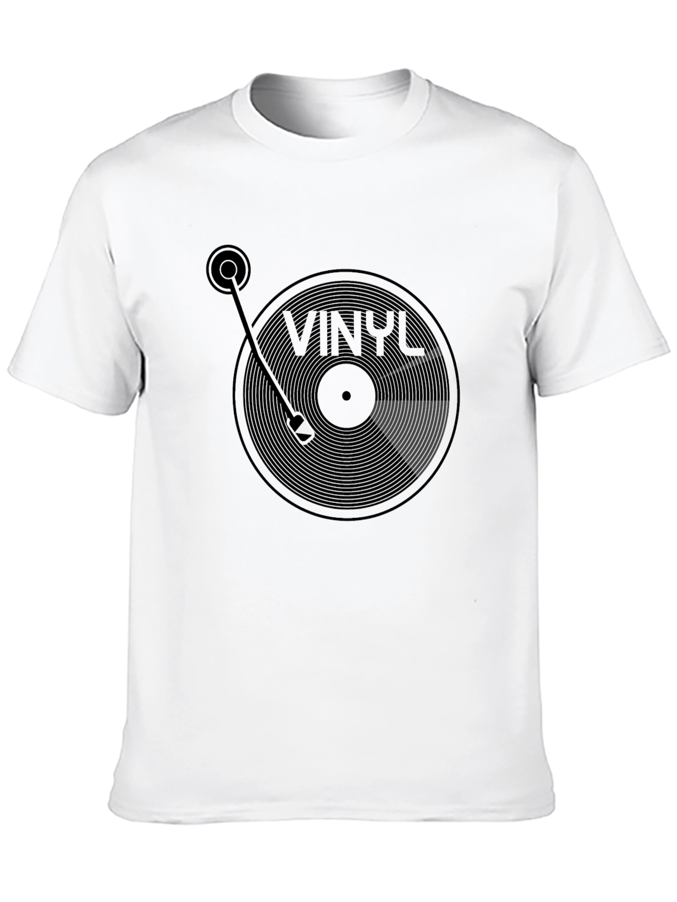 Black Vinyl Record Player Graphic T-Shirt view 10