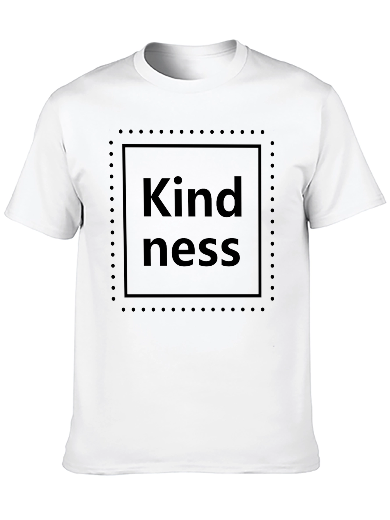 Black Kindness Graphic T-Shirt - Classic Crew Neck Tee view 10