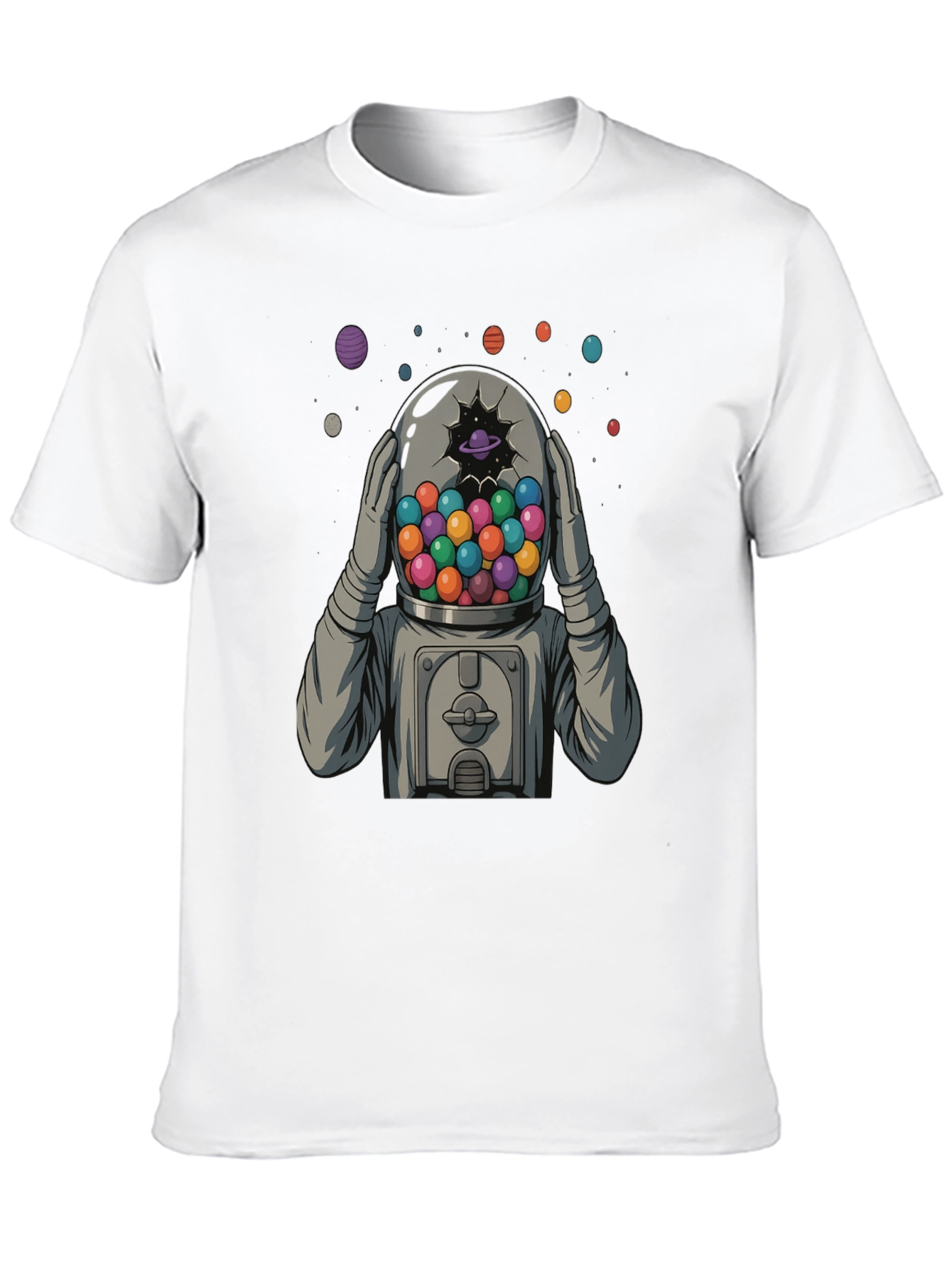 Black Astronaut Gumball Head Graphic Tee view 10