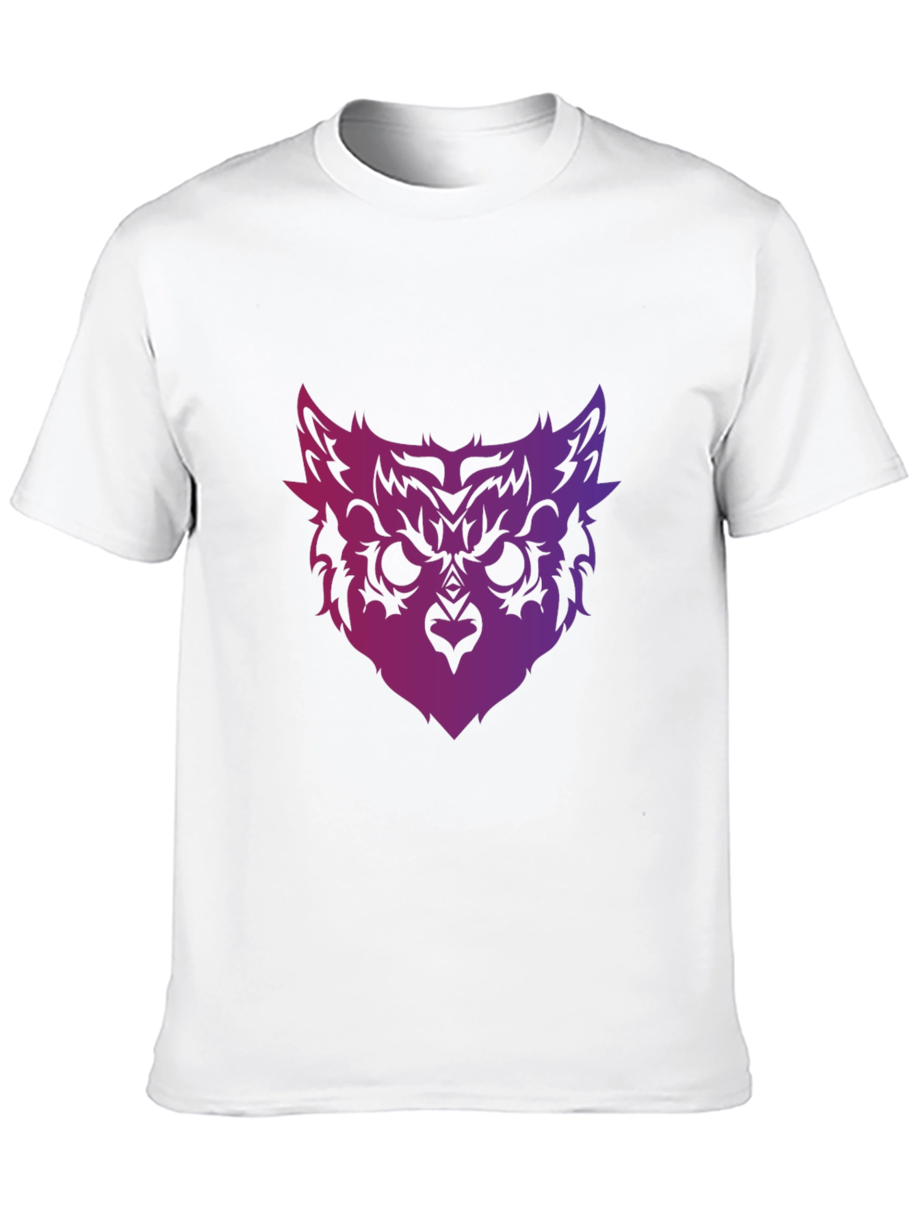 Black Owl Face Graphic Tee - Men's Black T-Shirt view 10