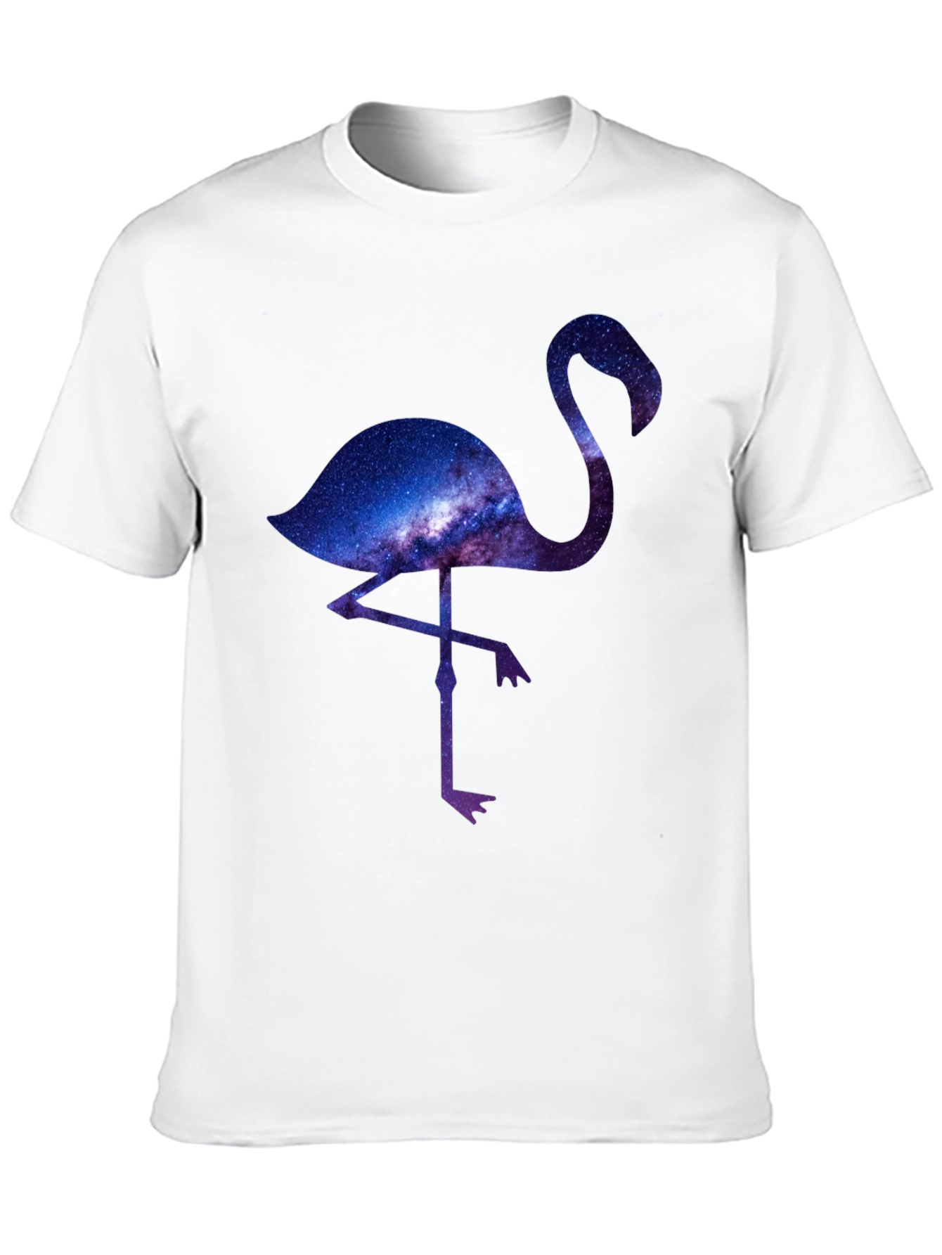Black Galaxy Flamingo Graphic T-Shirt view 10