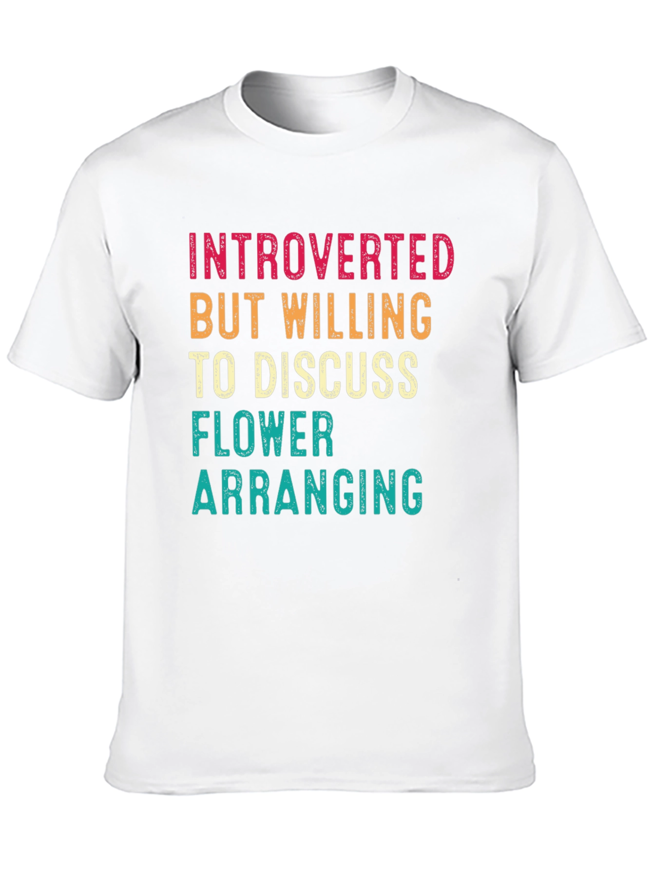 Black Introverted Flower Arranging Graphic Tee view 10
