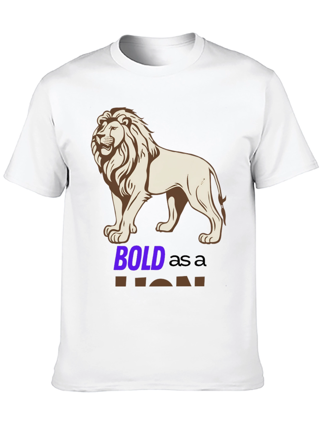 Black Bold Lion Graphic Tee - Black Cotton Blend Shirt view 10
