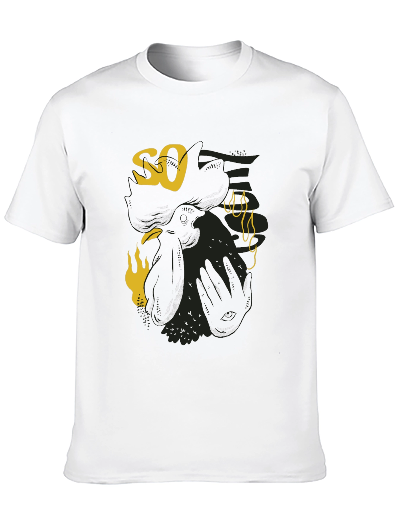 Black Graphic Print Men's Black Tee view 10