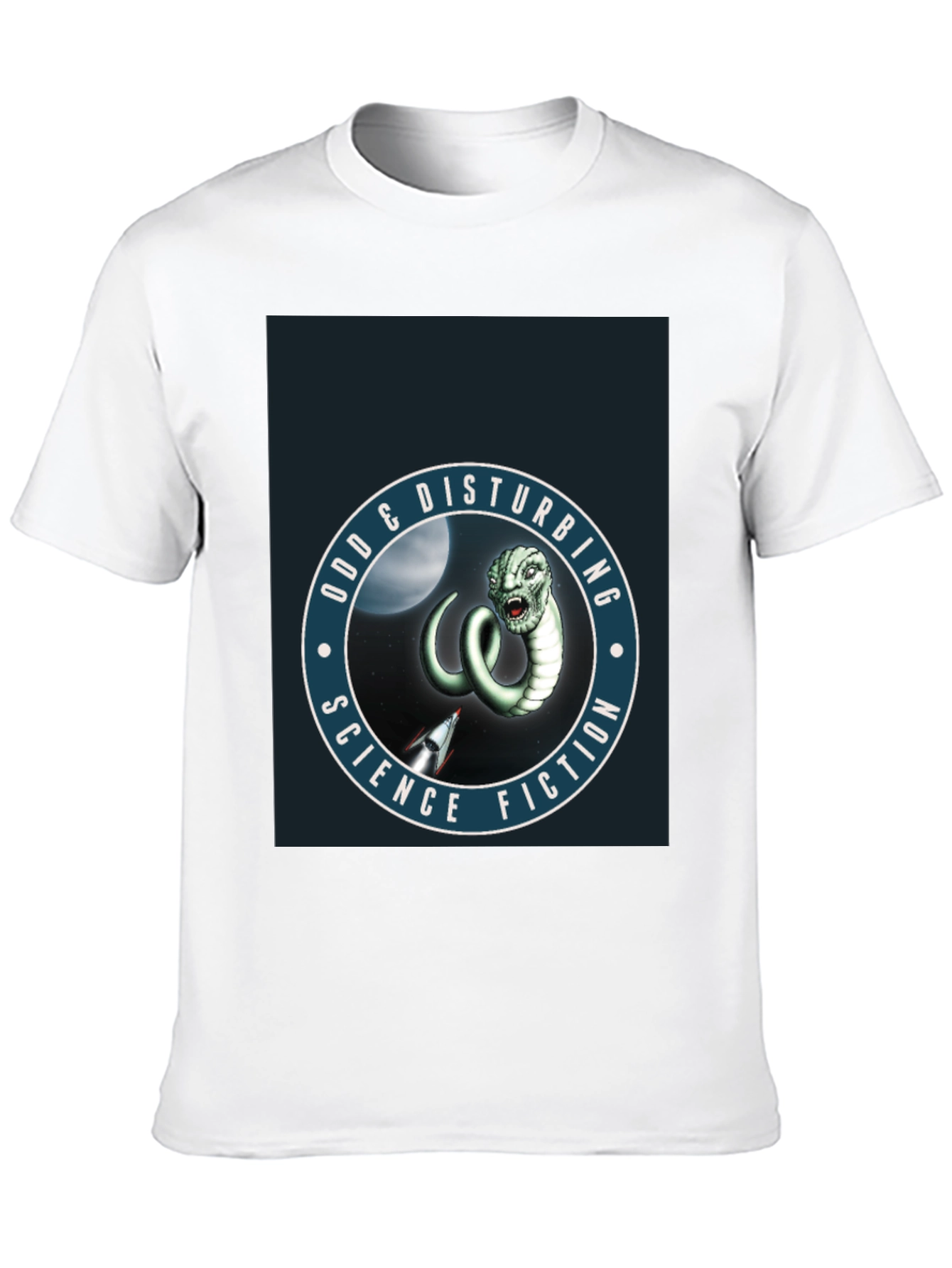 Black Odd & Disturbing Sci-Fi Graphic Tee view 10