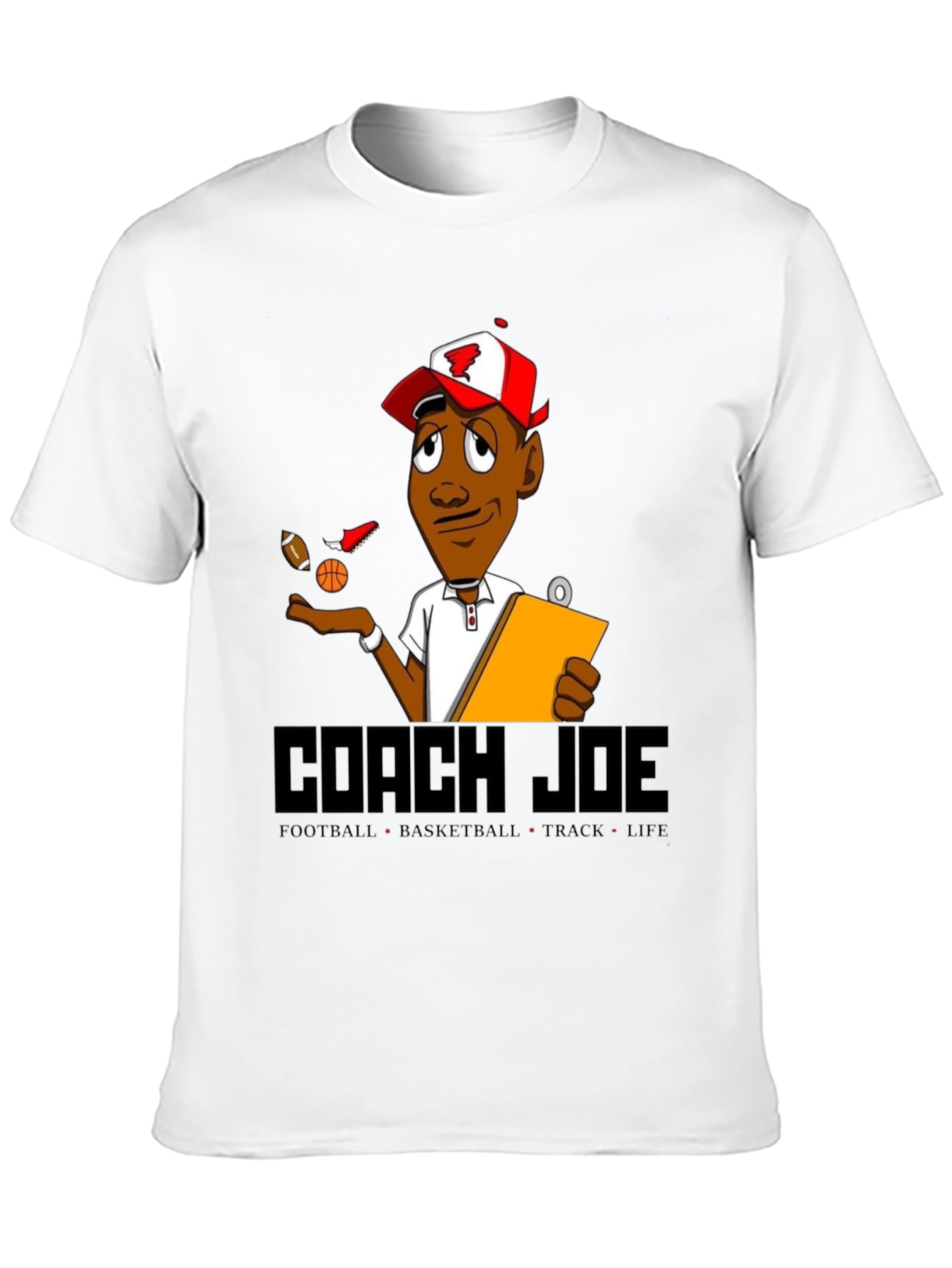 Black Coach Joe T-Shirt: Football, Basketball, Track, Life view 10