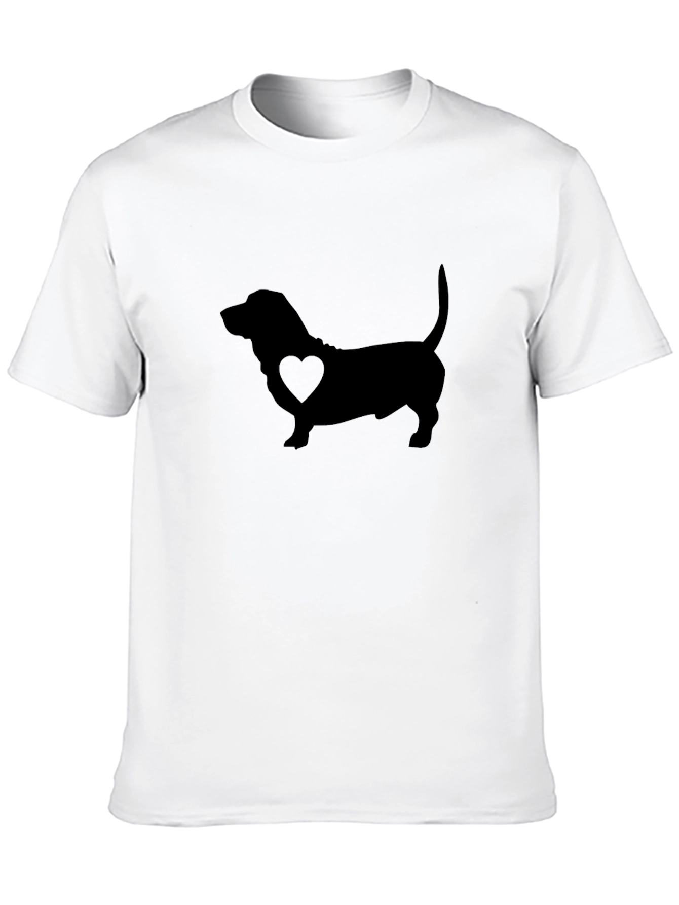 Black Dachshund Love Men's Black T-Shirt view 10