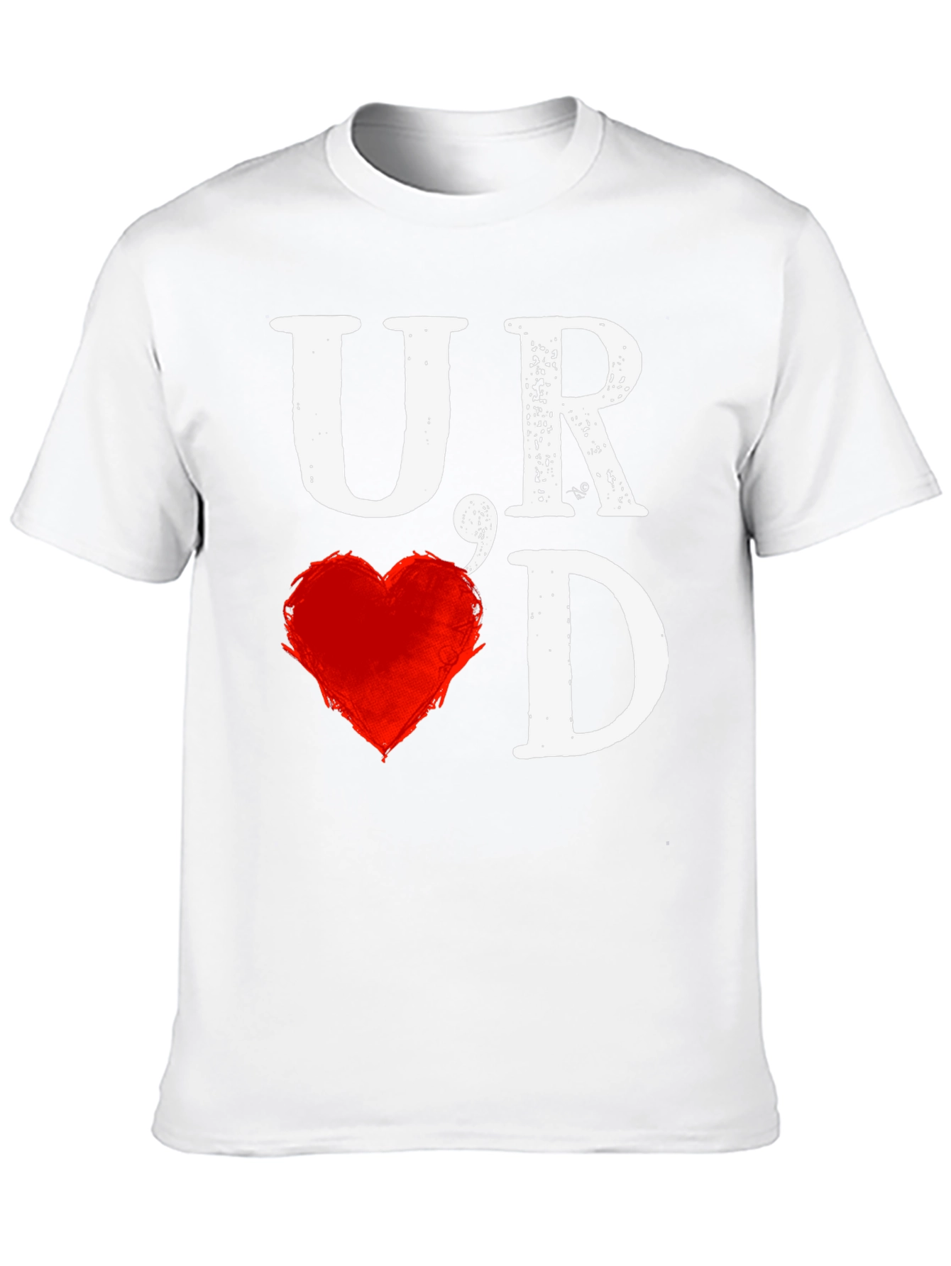 Black U Heart D T-Shirt - Bold Graphic Tee view 10