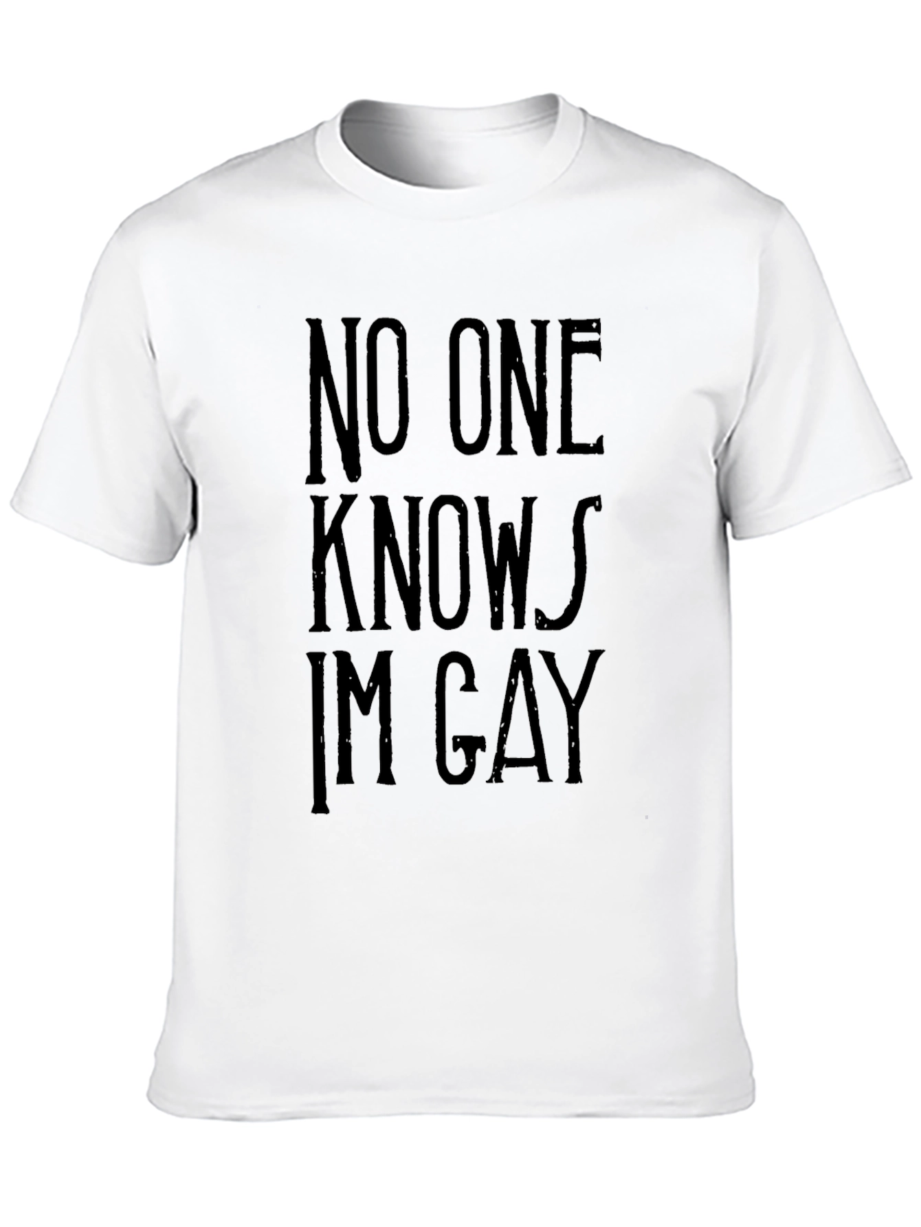 Black No One Knows I'm Gay Graphic T-Shirt - Bold Statement Tee view 10